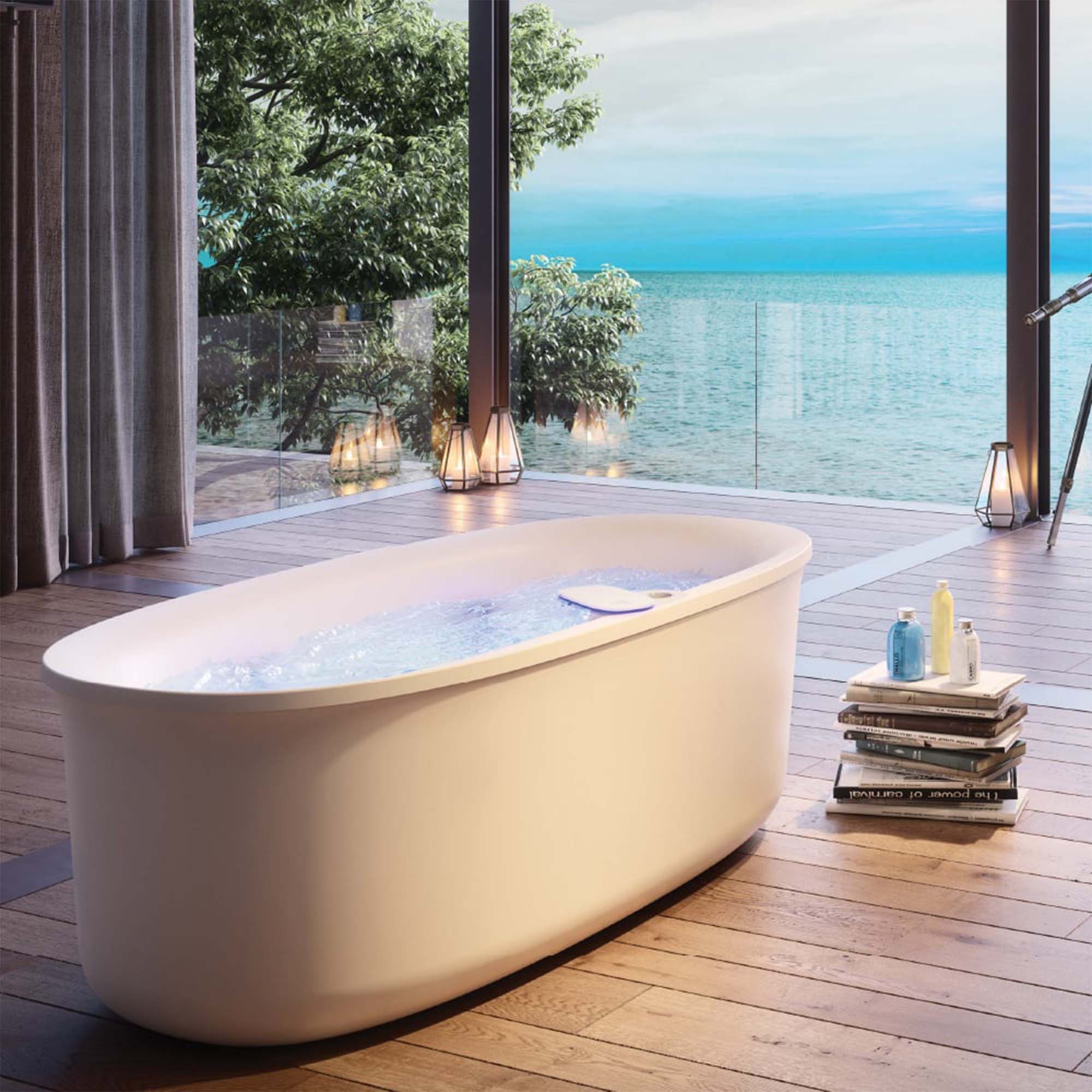 jacuzzi arga 1750 freestanding whirlpool bath gloss white