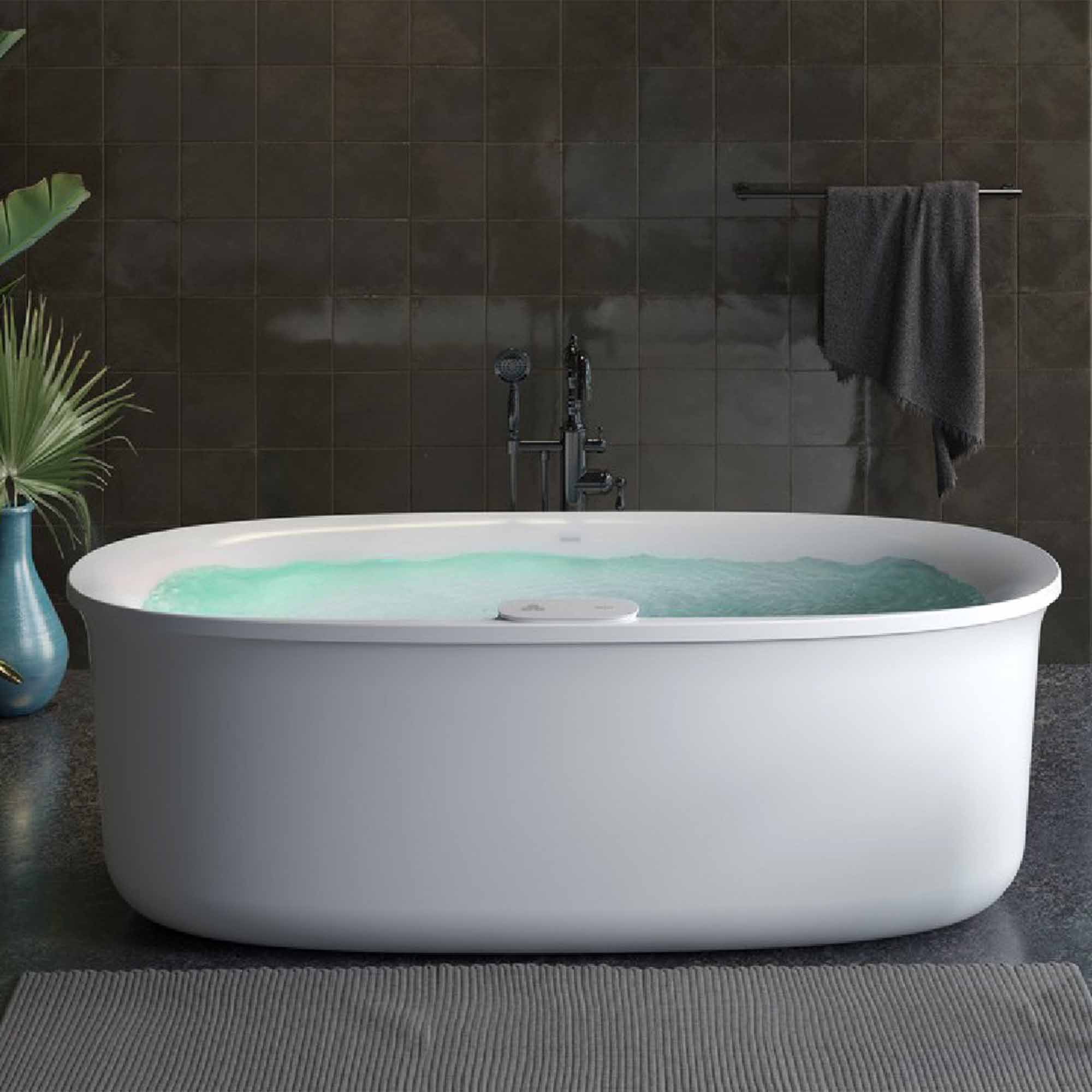 jacuzzi arga 1750 freestanding whirlpool bath gloss white