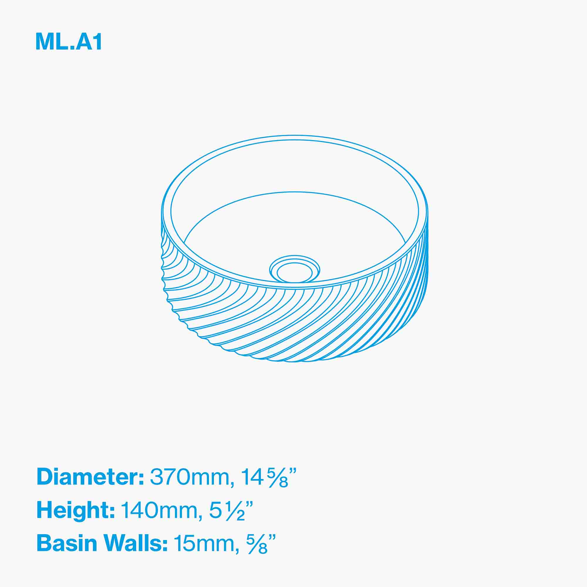 kast mila round concrete countertop basin sage patterned