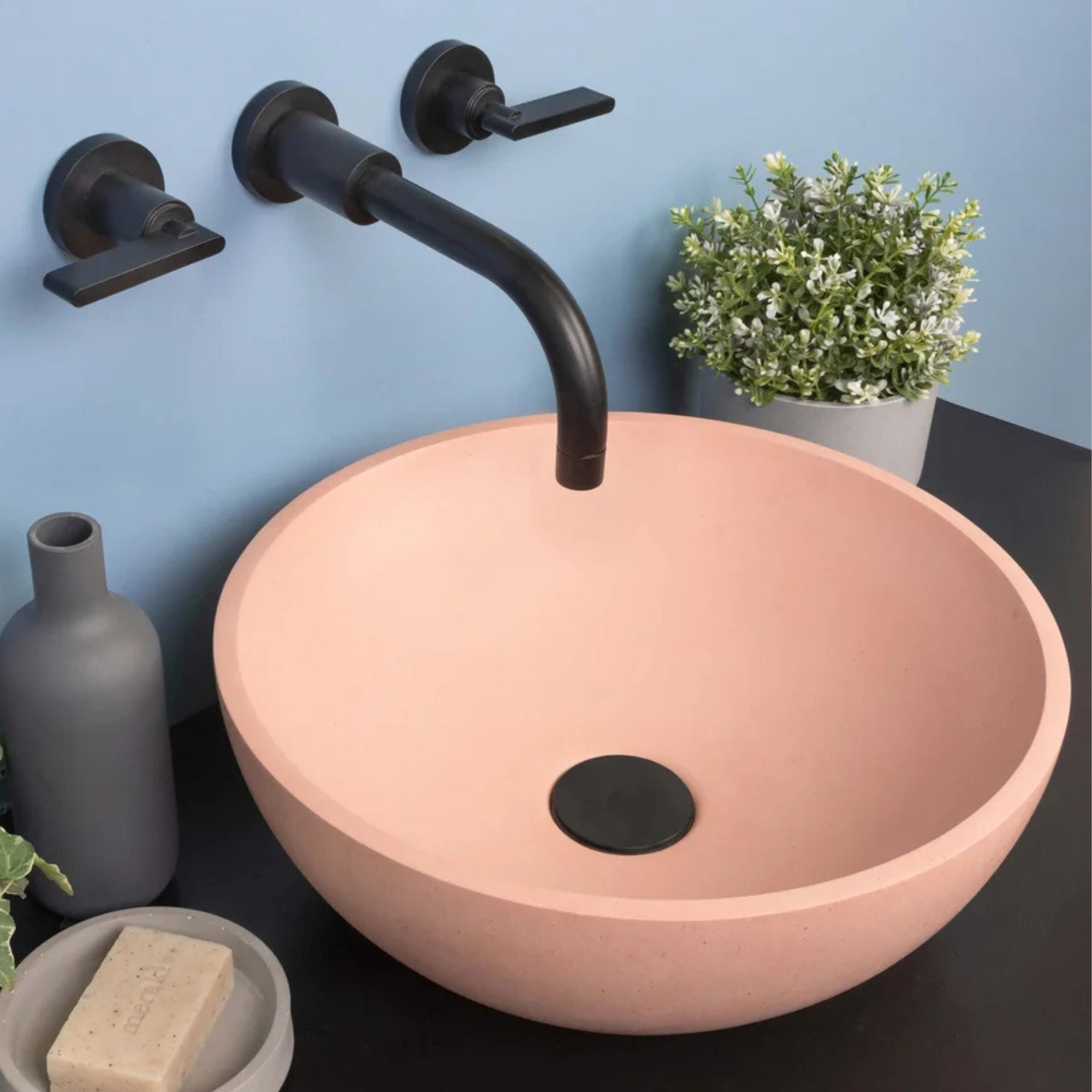 Kast Rena Round Countertop Concrete Basin