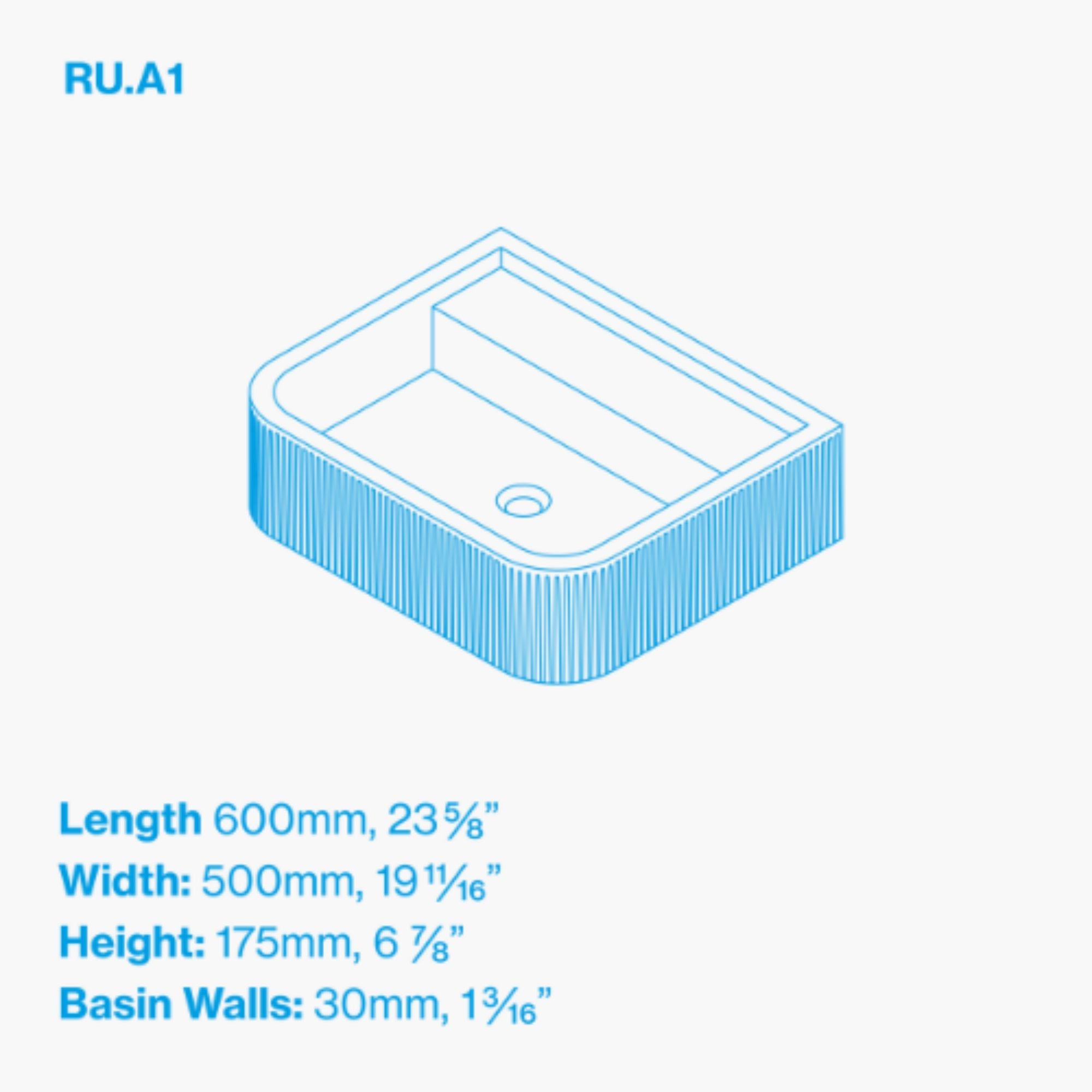 Kast Rue Wall-Mounted Concrete Basin Patterned