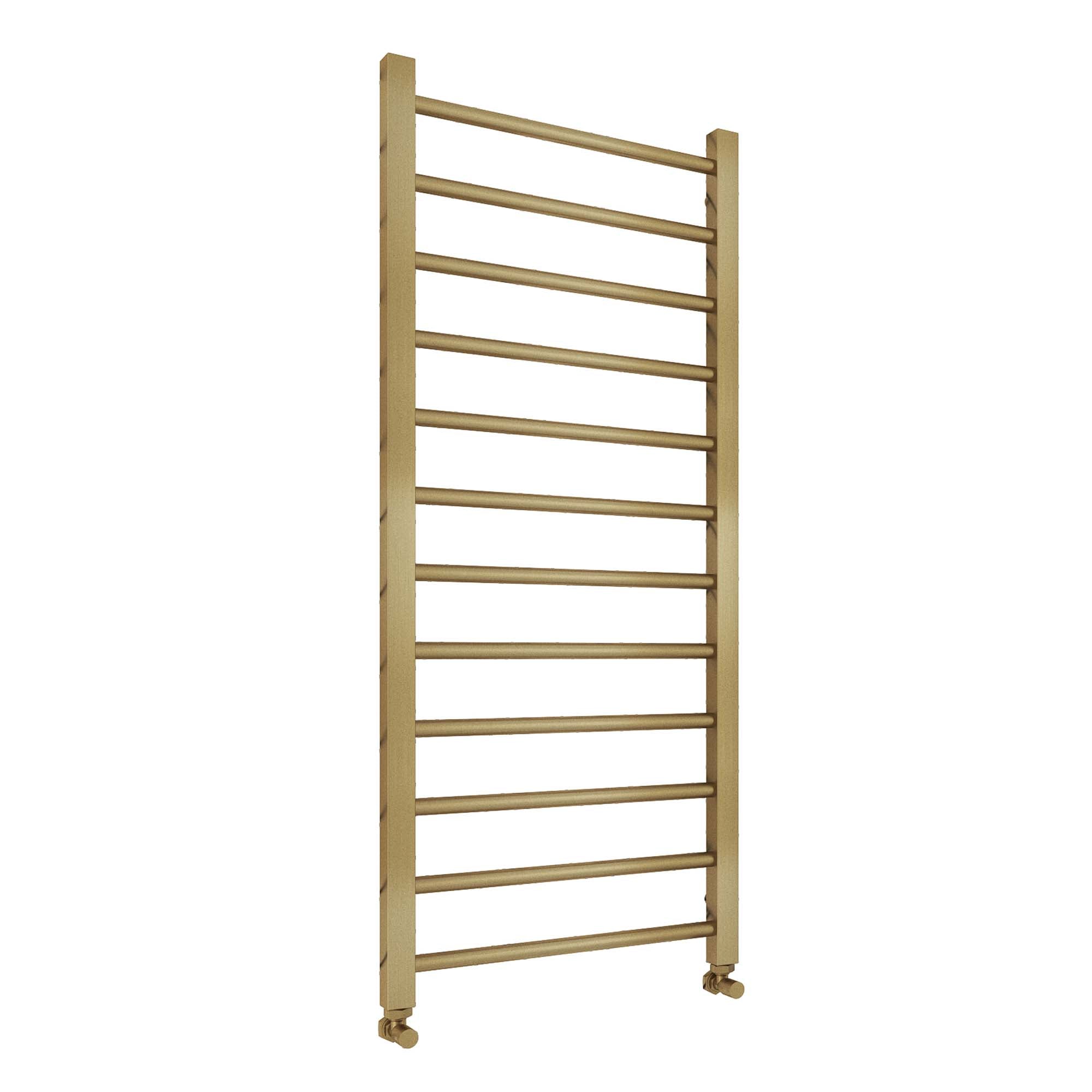 kendal heated towel rail 1200x500mm brushed brass