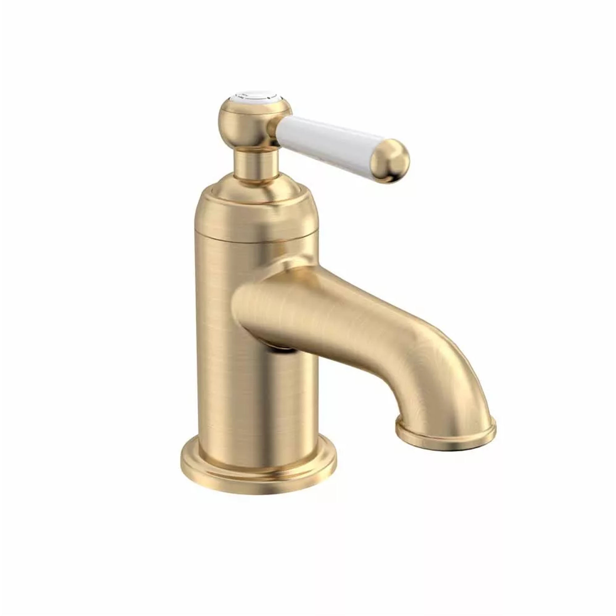 lansdown mono mini basin mixer brushed brass click clack waste