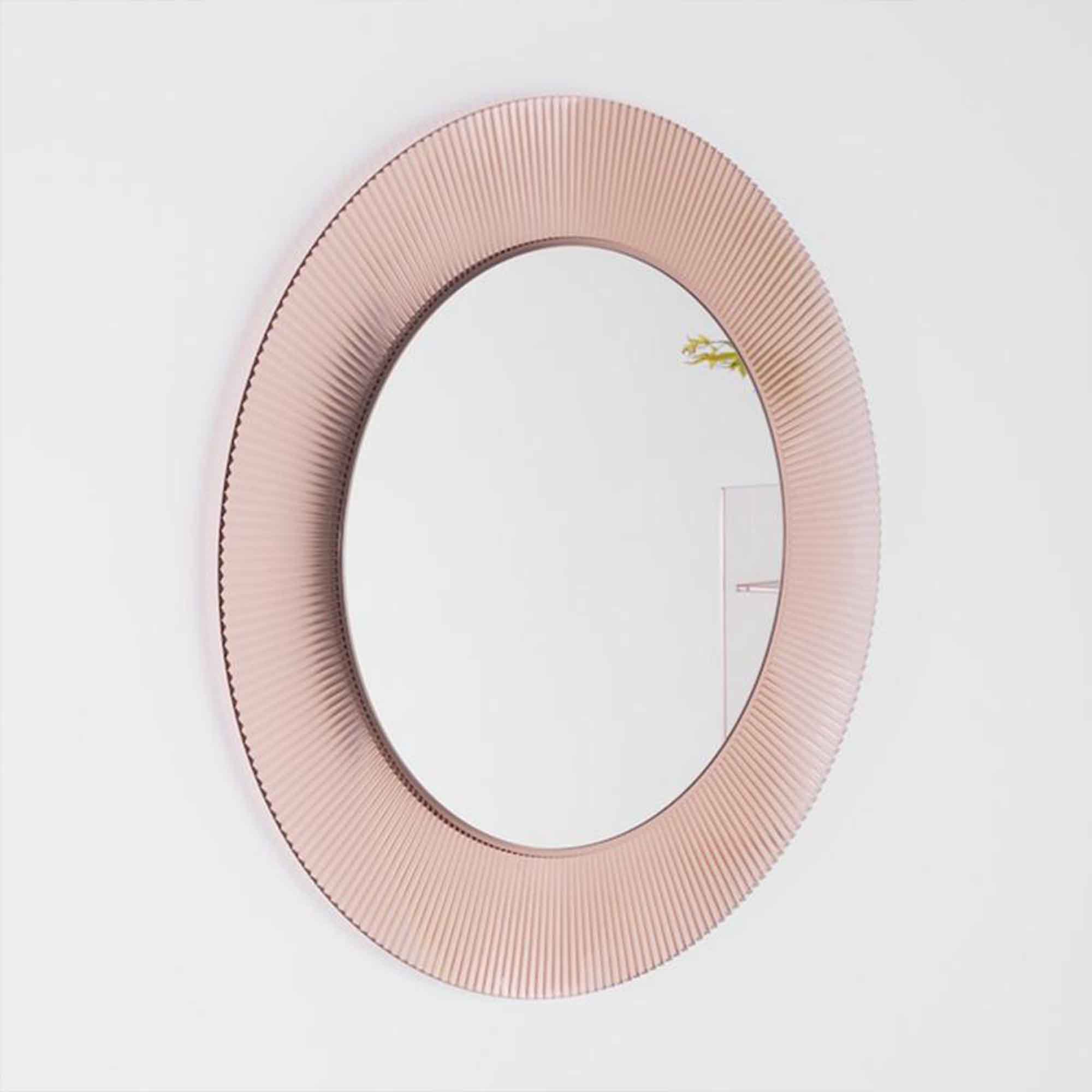 laufen kartell 780 all saints round led bathroom mirror rose pink