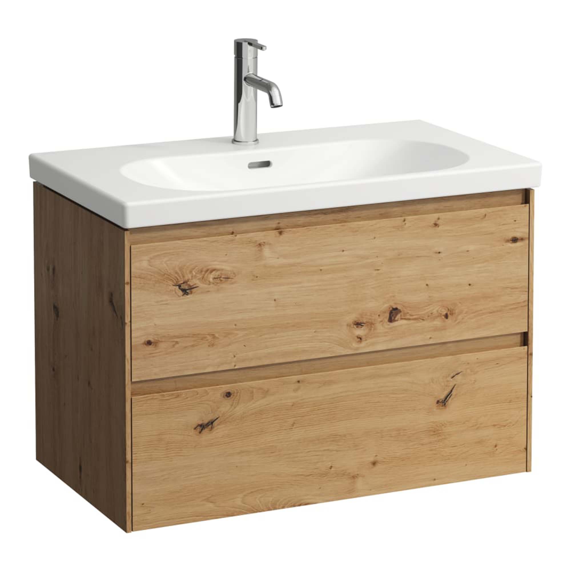laufen lani 800 wall mounted vanity unit with ceramic washbasin wild oak