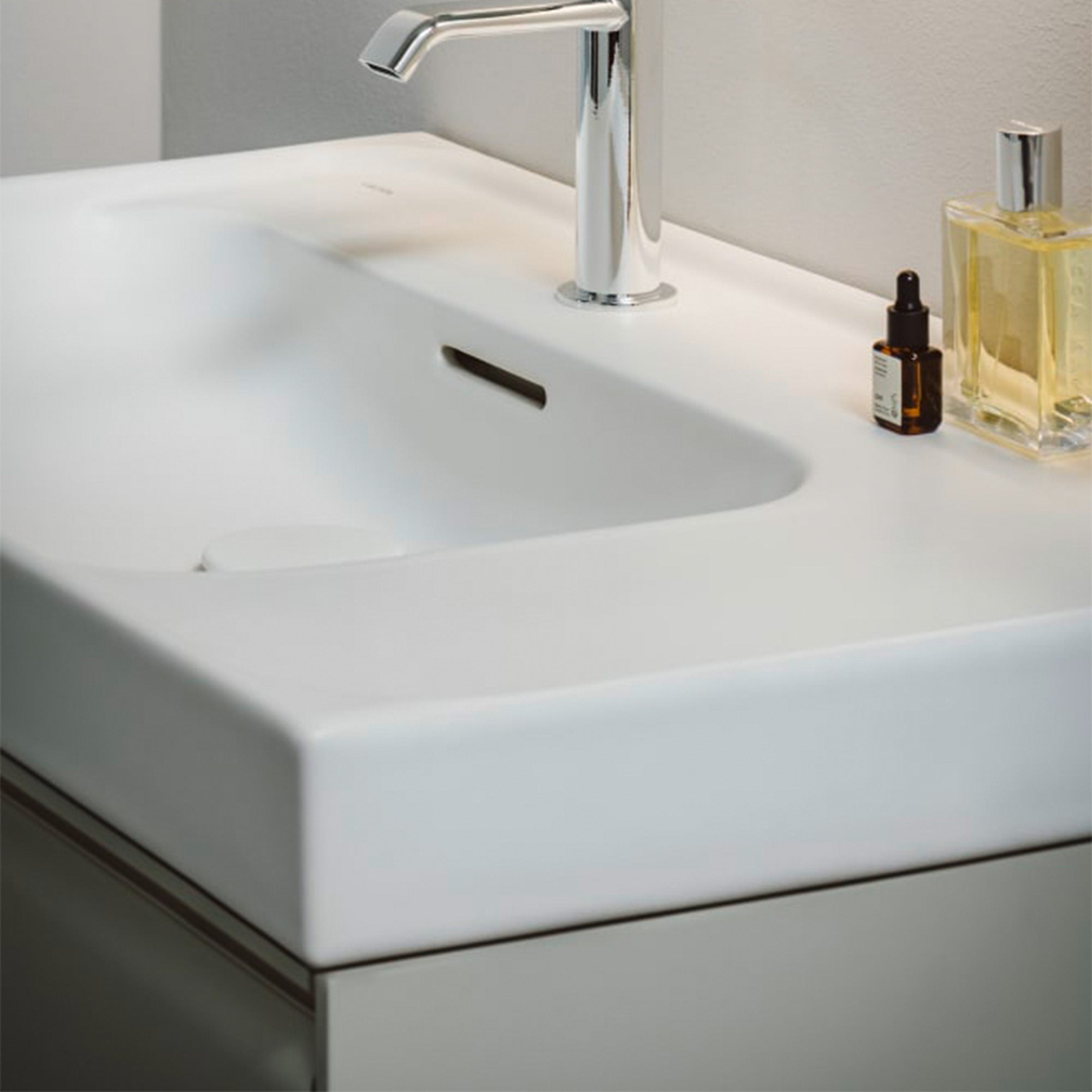 laufen meda wall mounted vanity unit with white basin