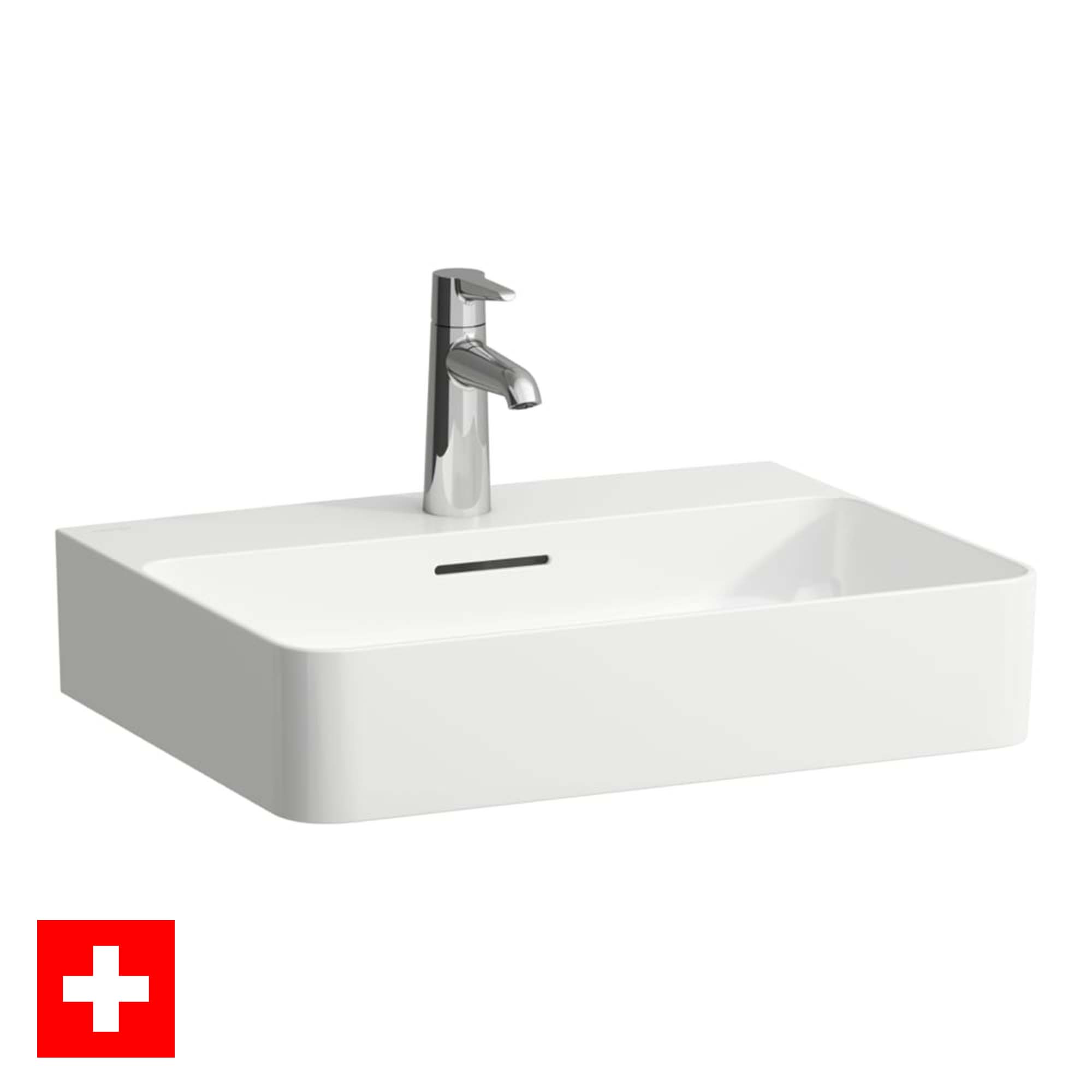 laufen val ceramic washbasin 550mm white gloss