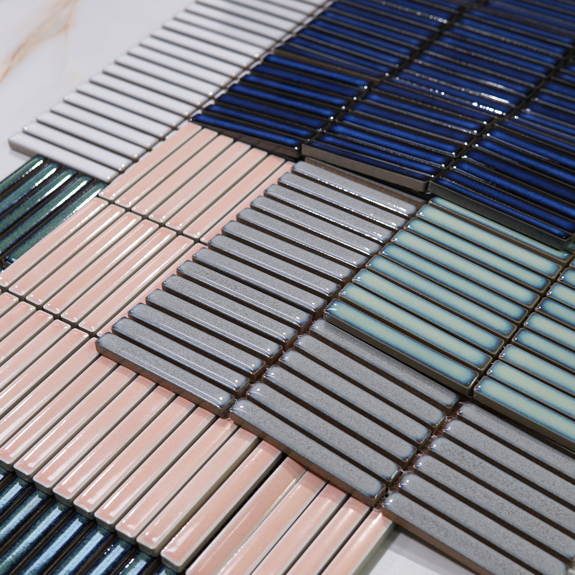 Linea Kit-Kat Wall & Floor Mosaic Tile 30x29cm Gloss