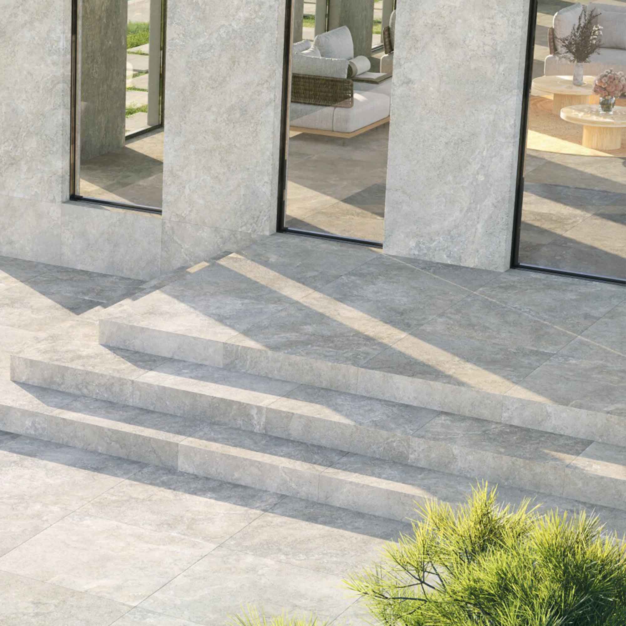 linen cloud 4d shaped marble effect porcelain tile 100x100cm matt