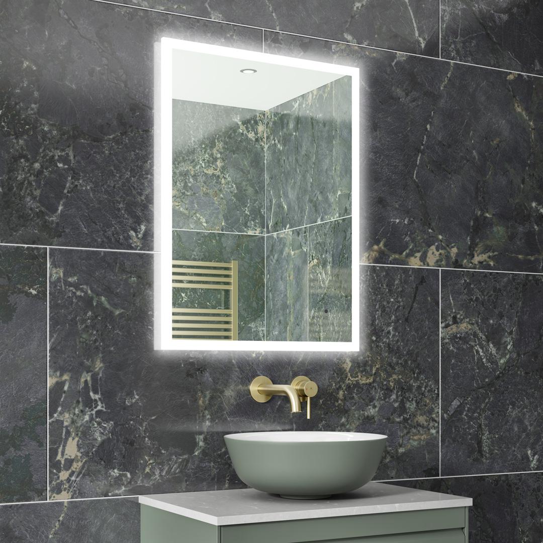 Deluxe Lisa LED Mirror With Heated Pad - 80x60cm