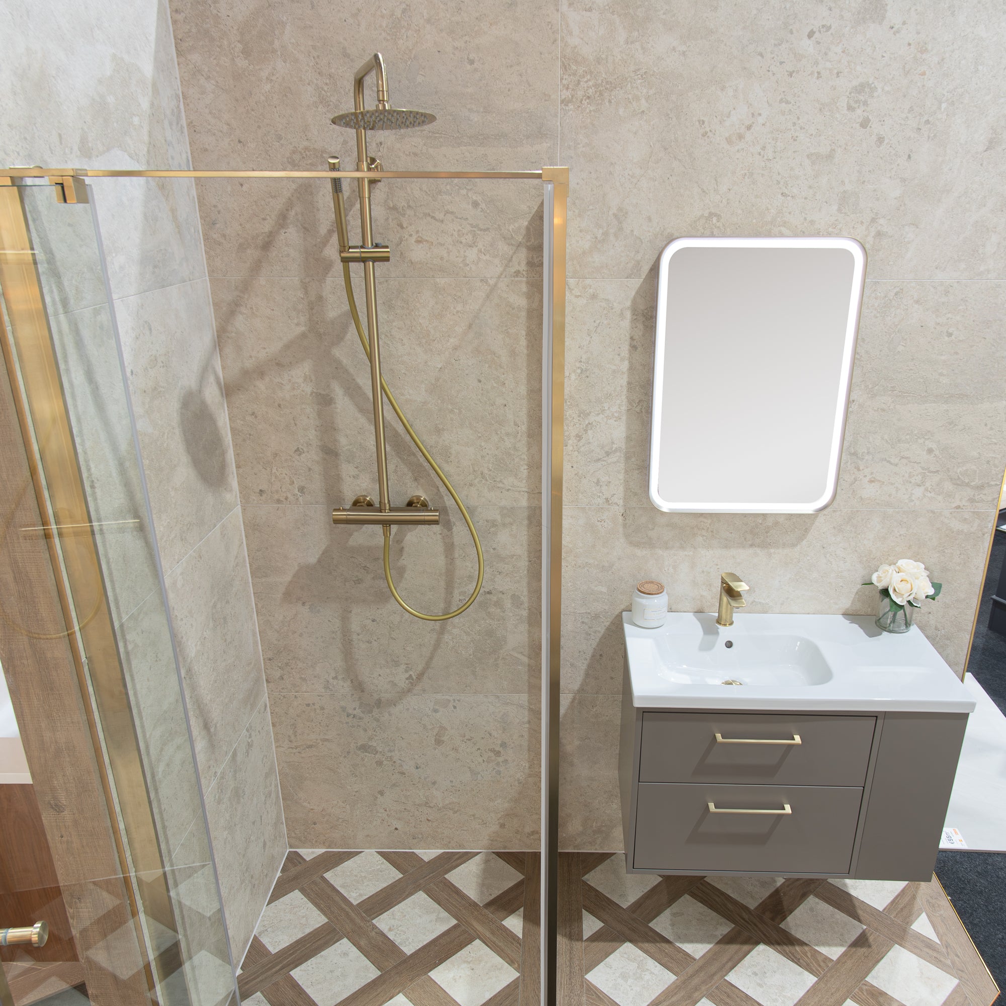 Livorno Crema Stone Effect Porcelain Tile 60x120cm Matt