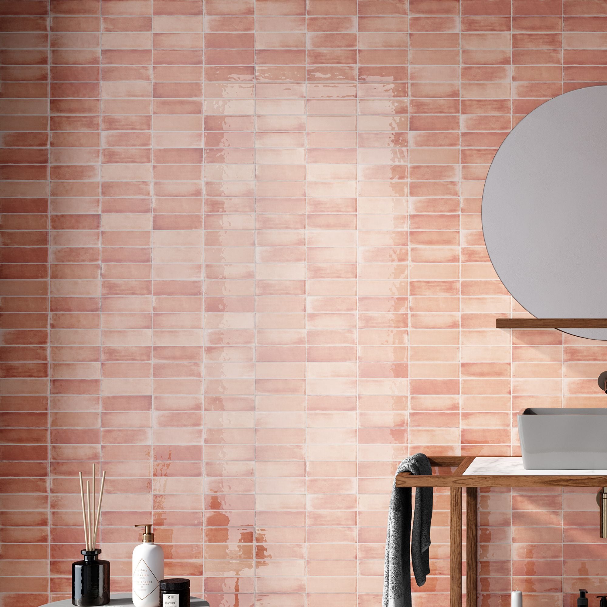 Lush Apricot Wall Tile 5x16cm Gloss