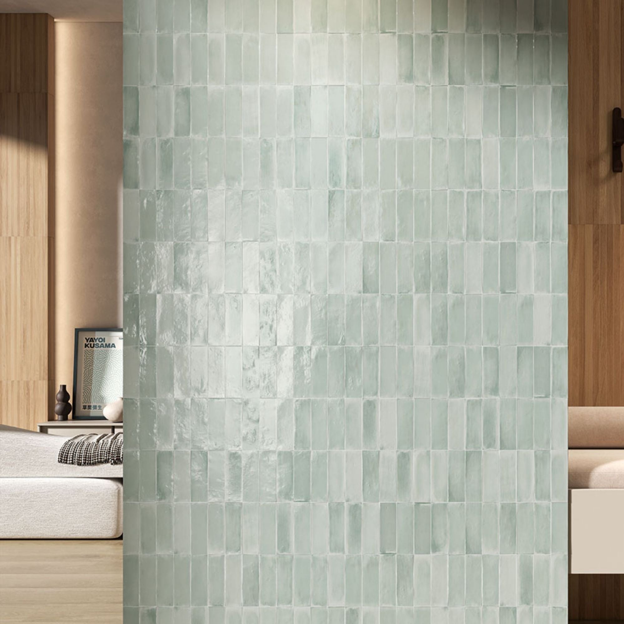 Lush Mint Wall Tile 5x16cm Gloss