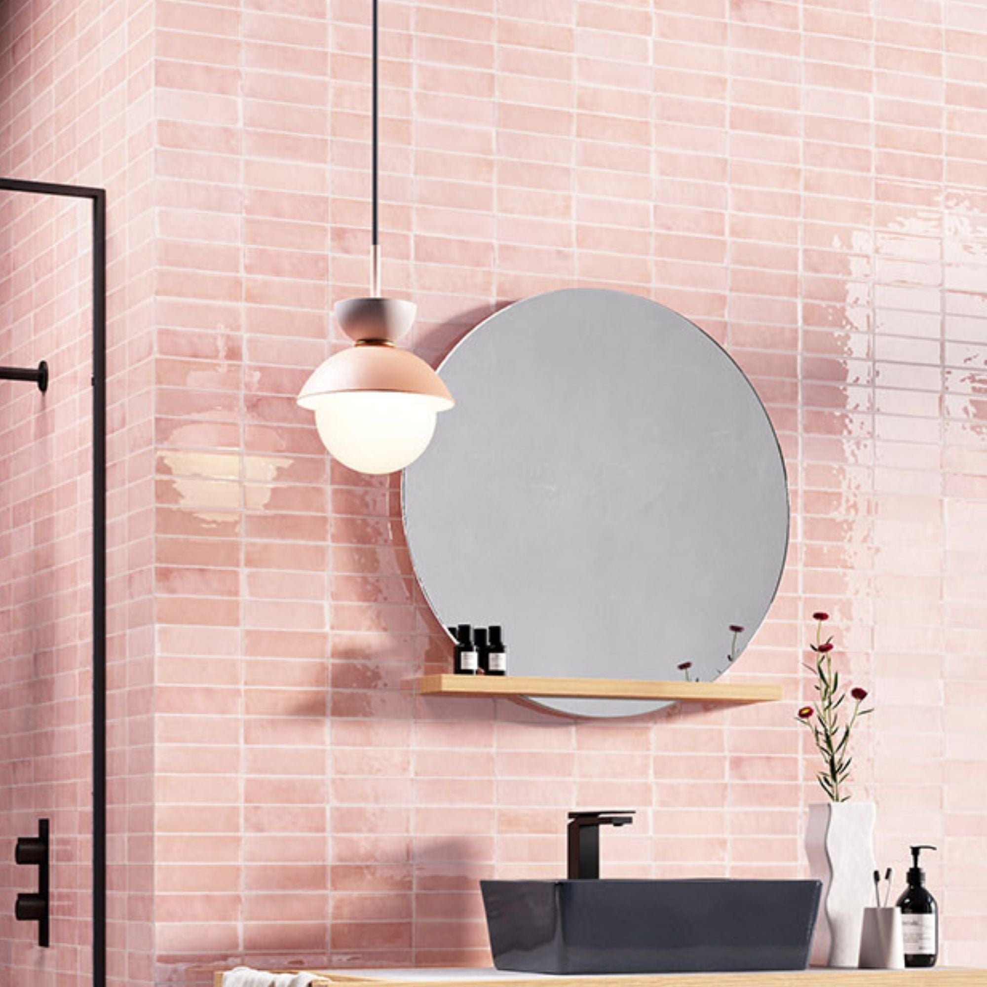 Lush Pink Panther Wall Tile 5x16cm Gloss