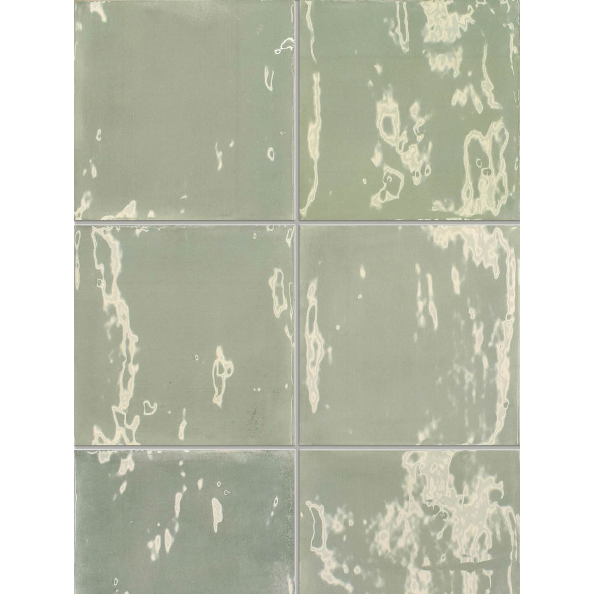 Lush Square Aquamarine in Wall Tile 12.5x12.5cm Gloss