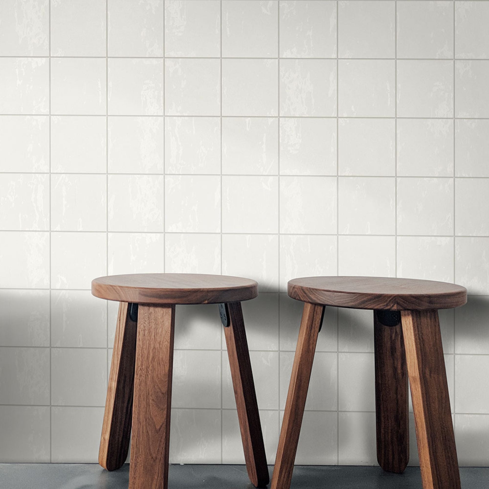 Lush Square Coconut Wall Tile 12.5x12.5cm Gloss