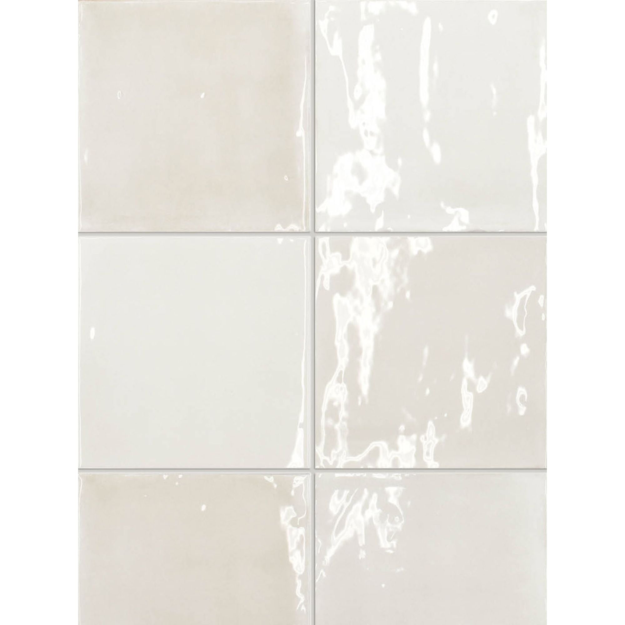 Lush Square Seashell Wall Tile 12.5x12.5cm Gloss