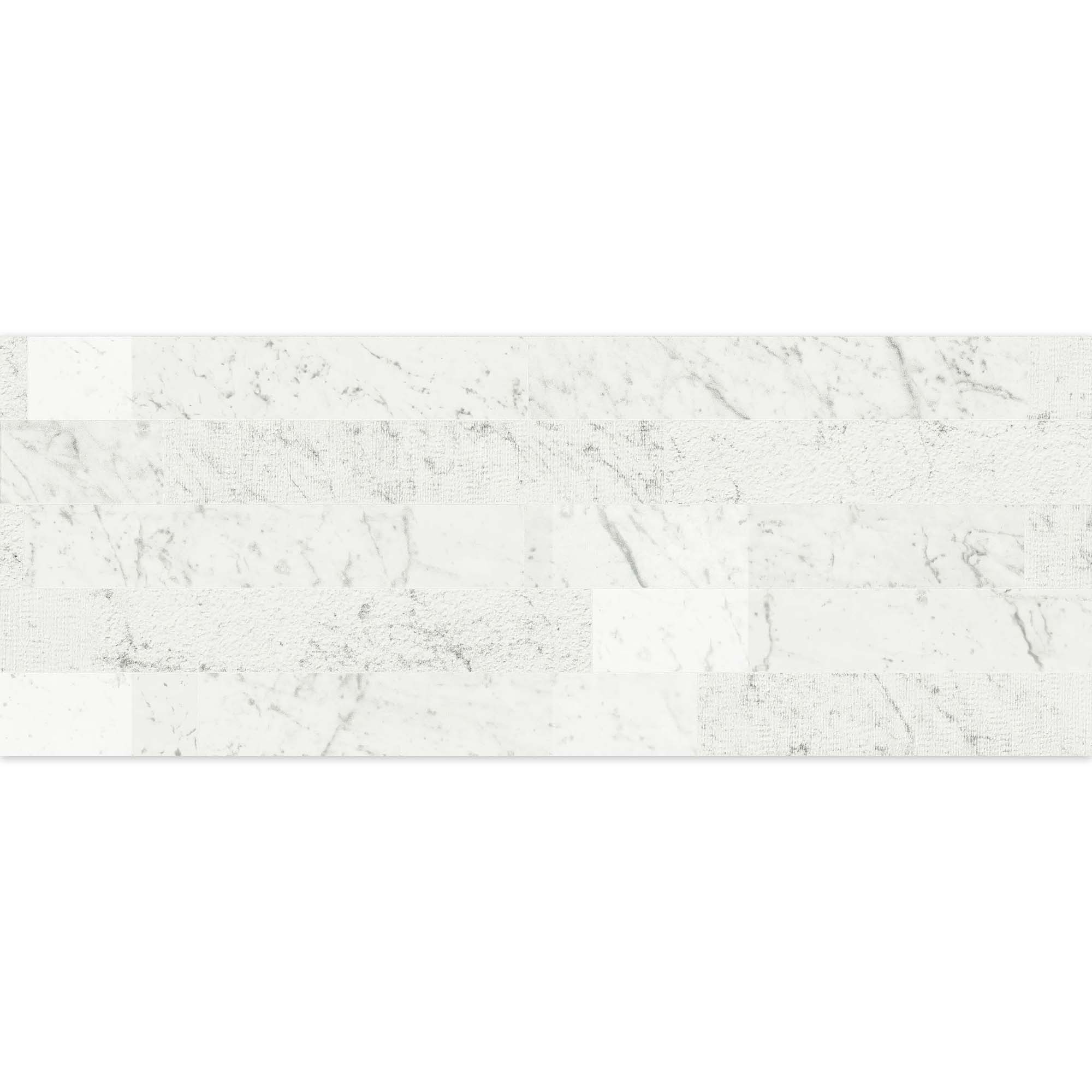 lux experience statuarietto marble effect listello mix porcelain tile 20x120cm