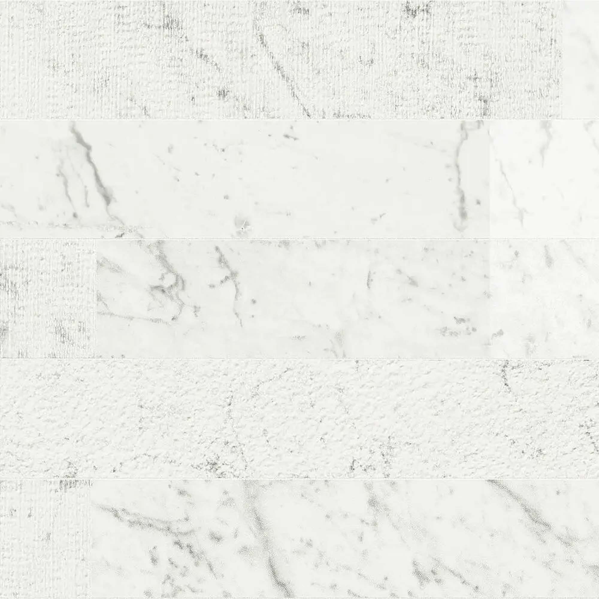 lux experience statuarietto marble effect listello mix porcelain tile 20x120cm