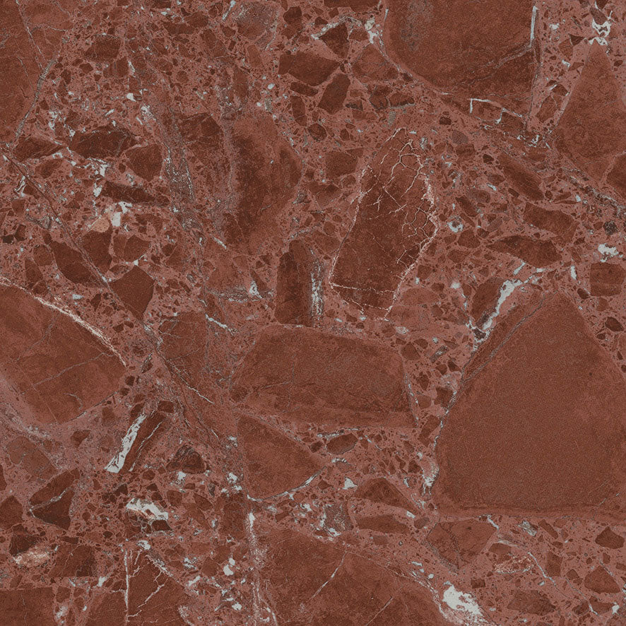 Majestic Rosso Marble Effect Porcelain Tile 30x30cm Matt