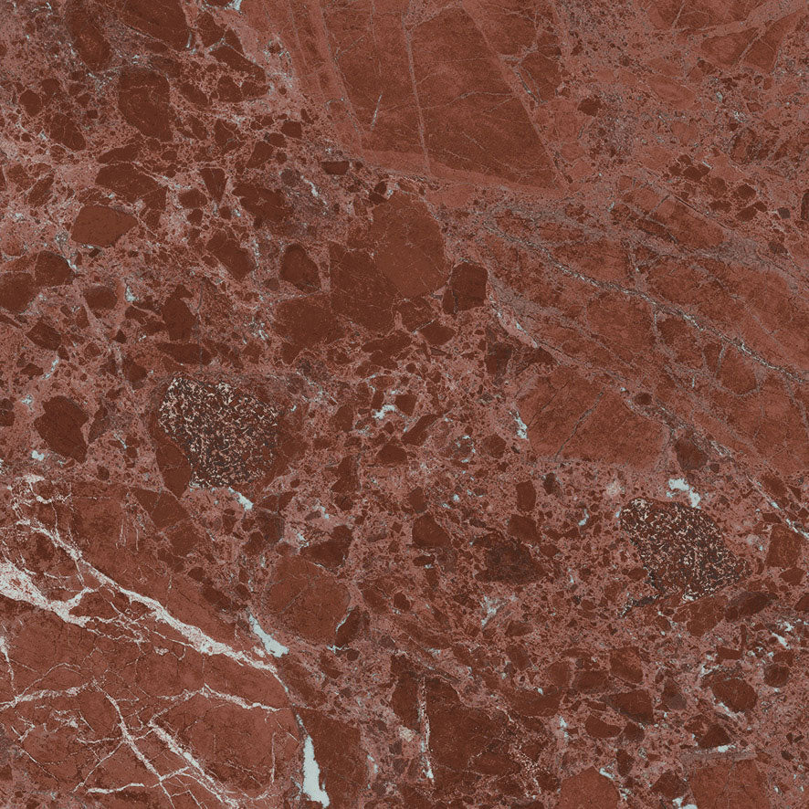 Majestic Rosso Marble Effect Porcelain Tile 30x30cm Matt