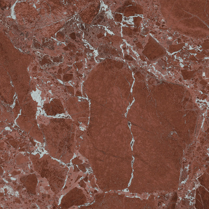 Majestic Rosso Marble Effect Porcelain Tile 30x30cm Matt