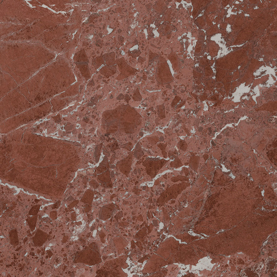 Majestic Rosso Marble Effect Porcelain Tile 30x30cm Matt