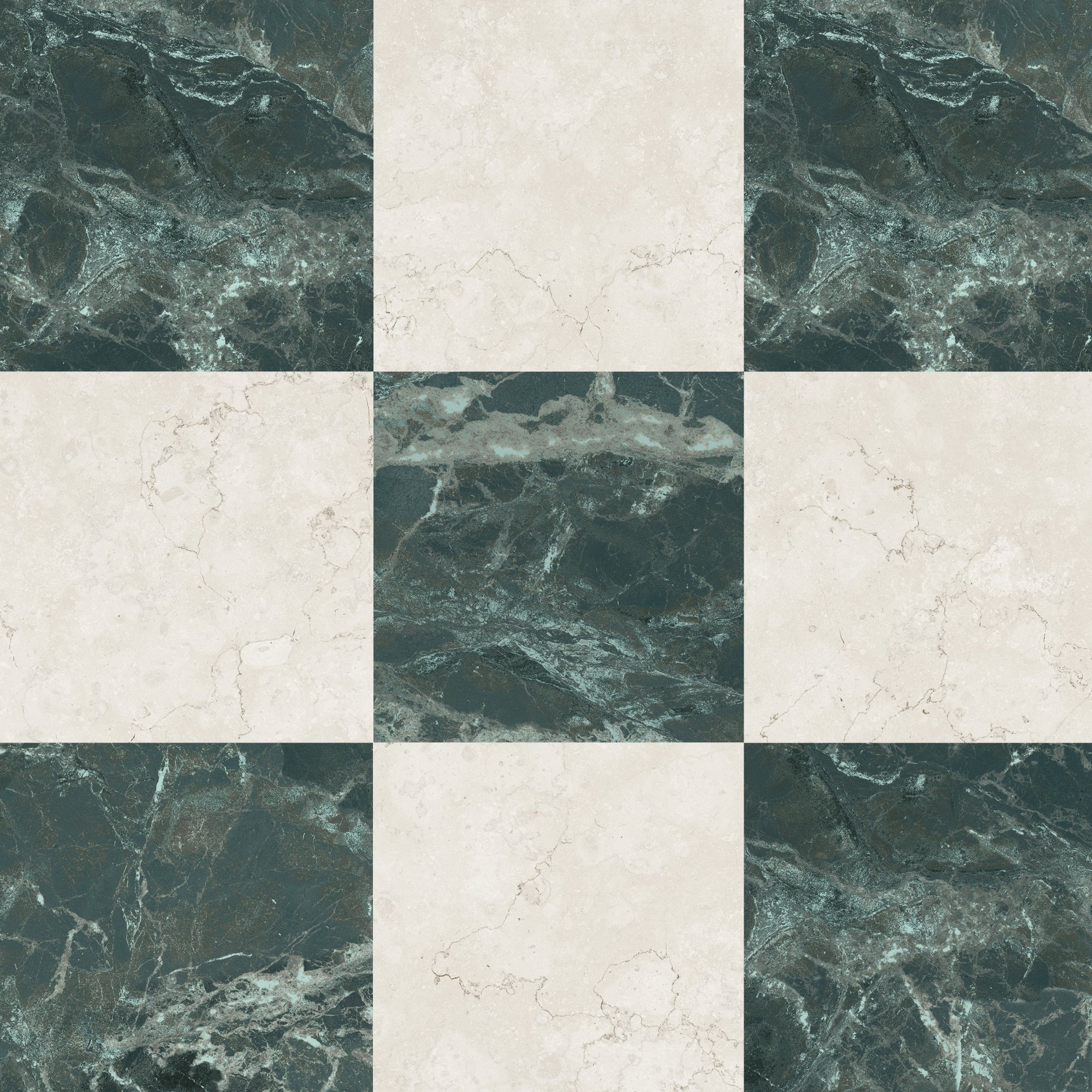 Majestic Verde Alpi Marble Effect Porcelain Tile 30x30cm Matt