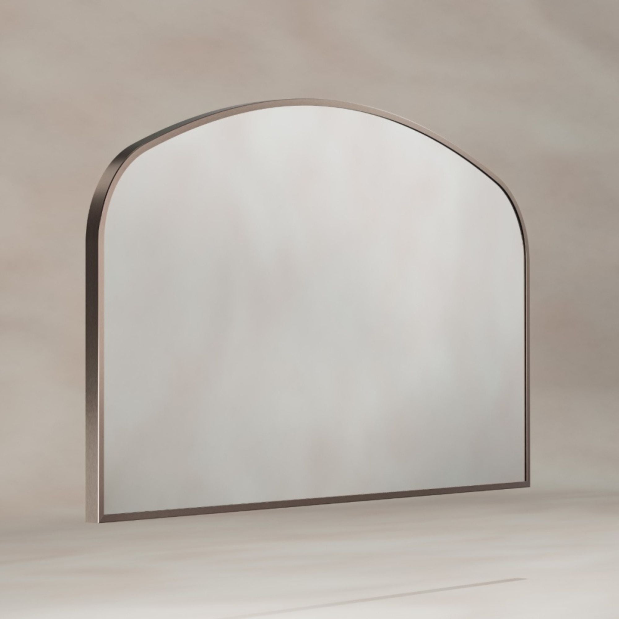 Marina Arched Bathroom Mirror 120x70cm Brushed Bronze