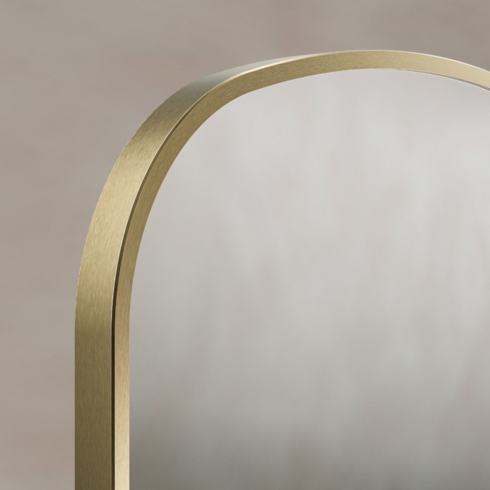 Marina Arched Bathroom Mirror Brushed Brass