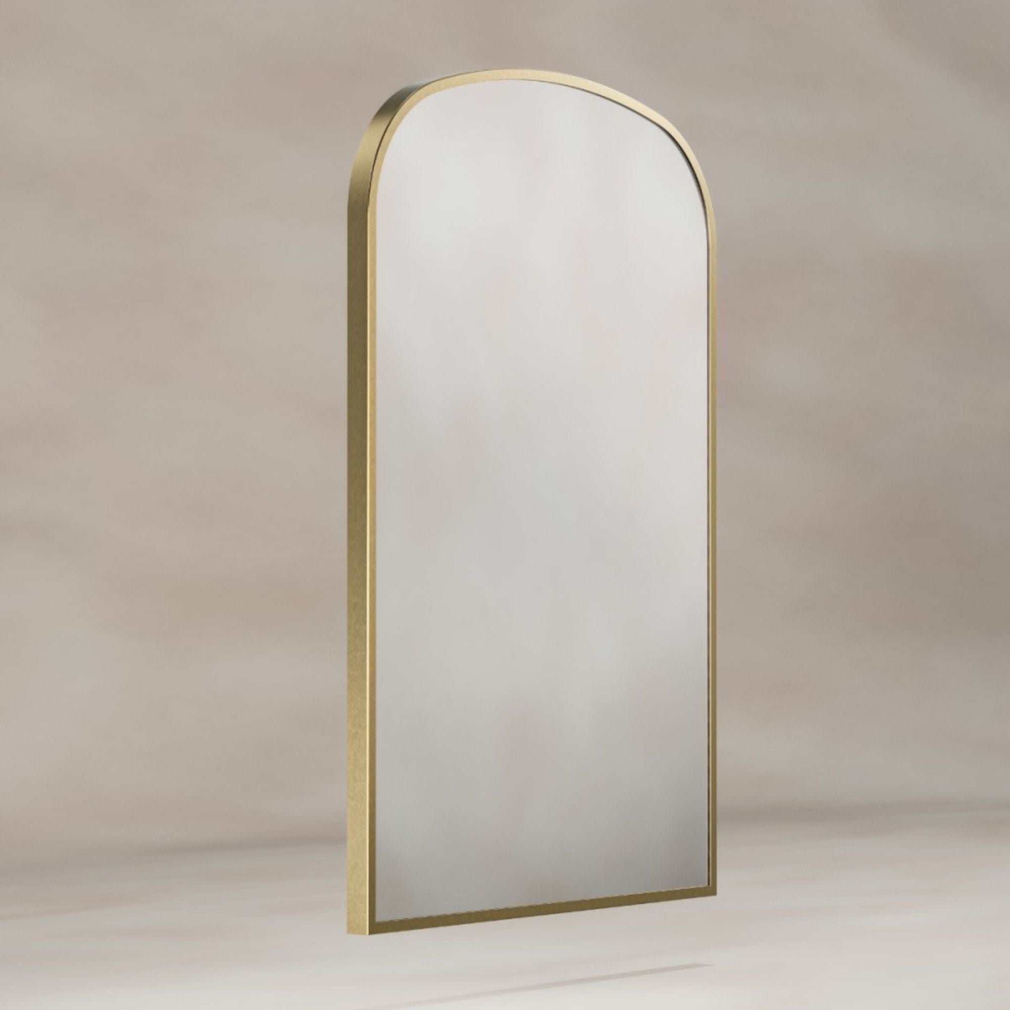 Marina Arched Bathroom Mirror 60x90cm Brushed Brass