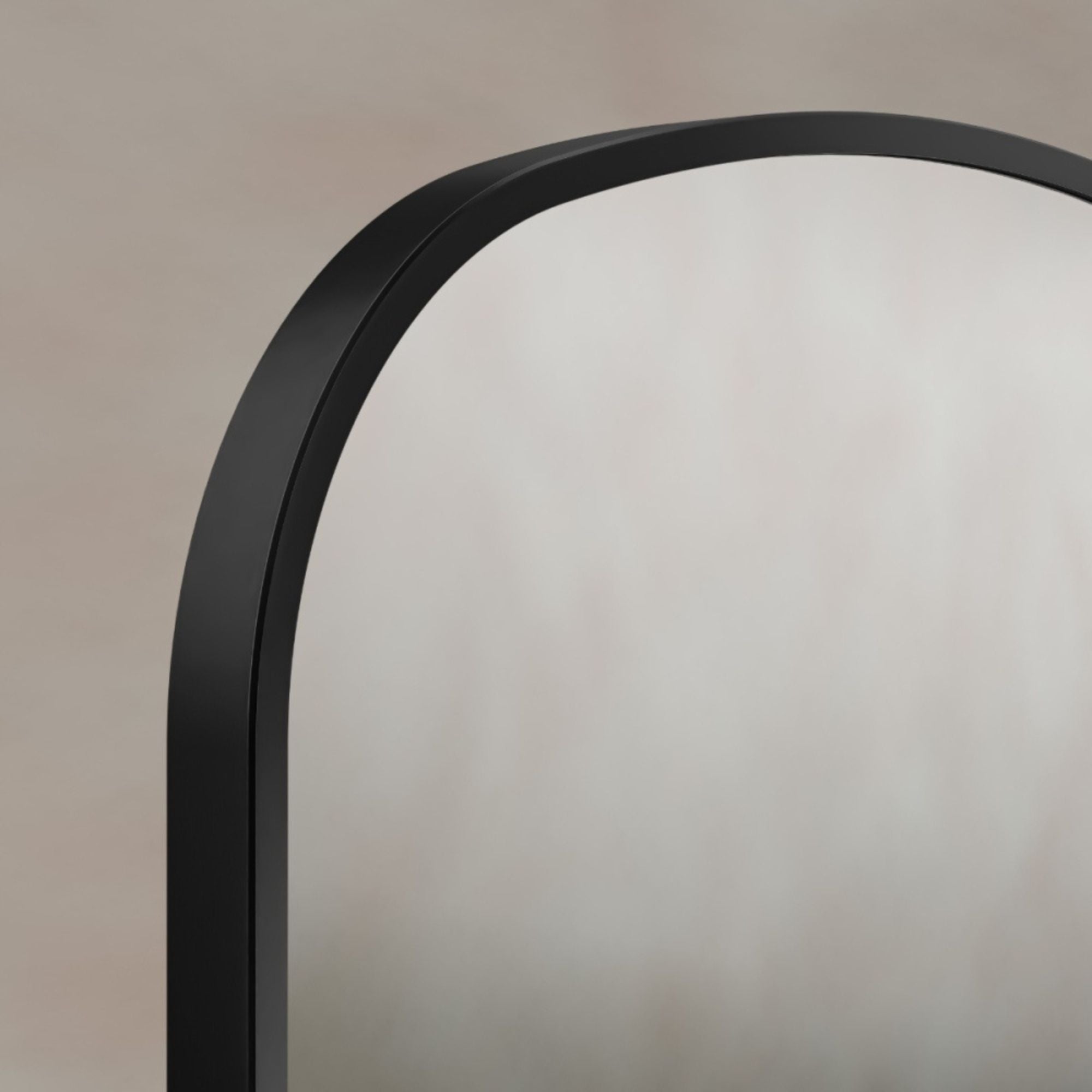 Marina Arched 60x90cm Bathroom Mirror Matt Black