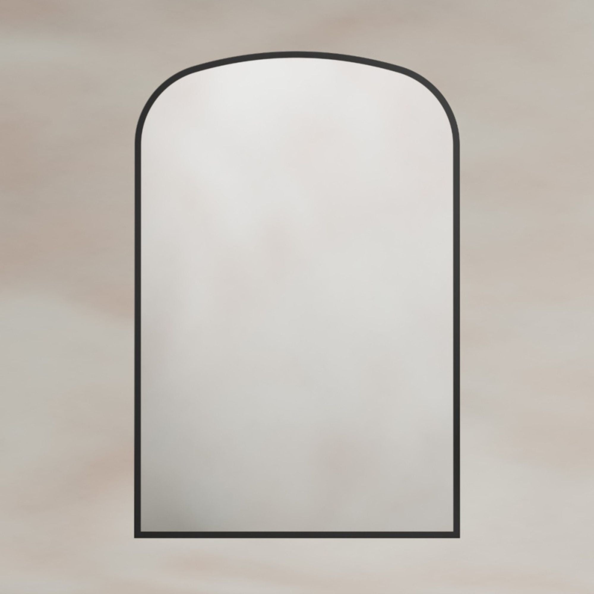 Marina Arched 60x90cm Bathroom Mirror Matt Black