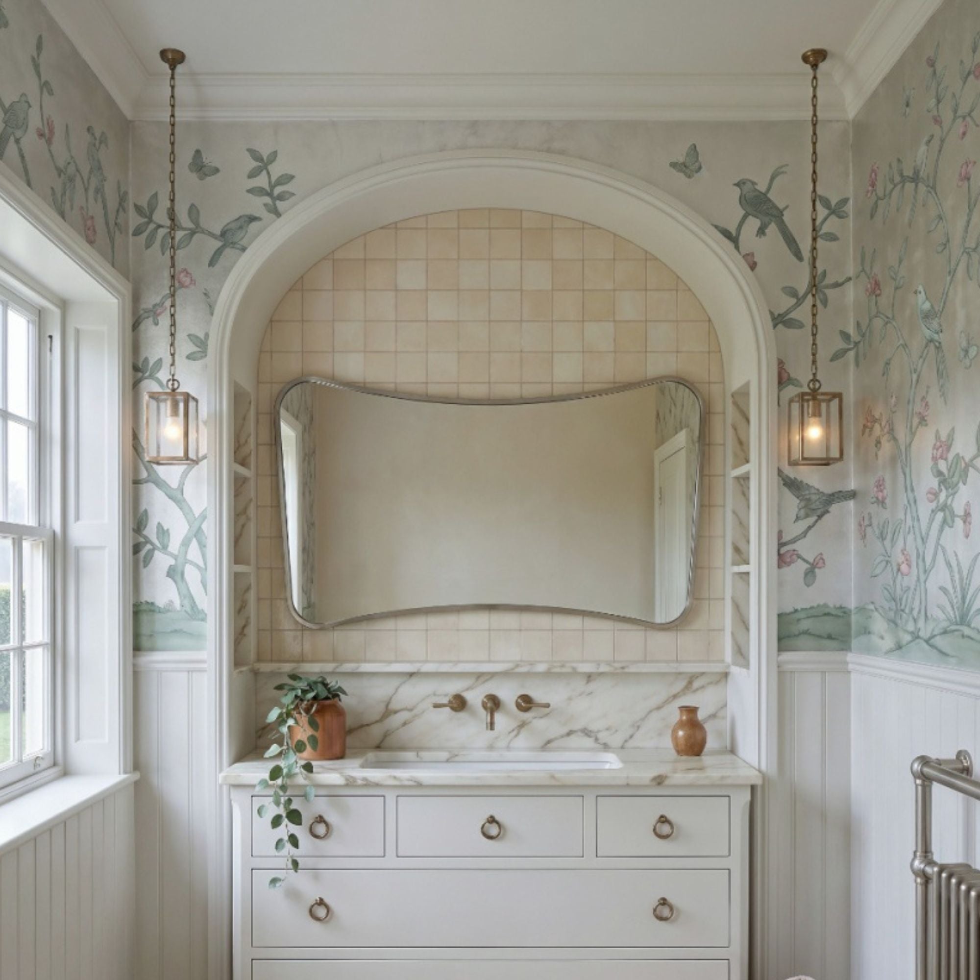 Marina Organic Shaped Bathroom Mirror