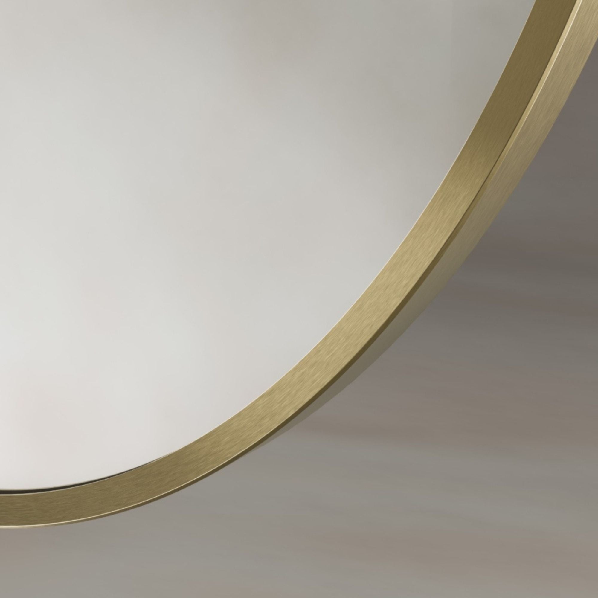 Marina Oval Bathroom Mirror Brushed Brass