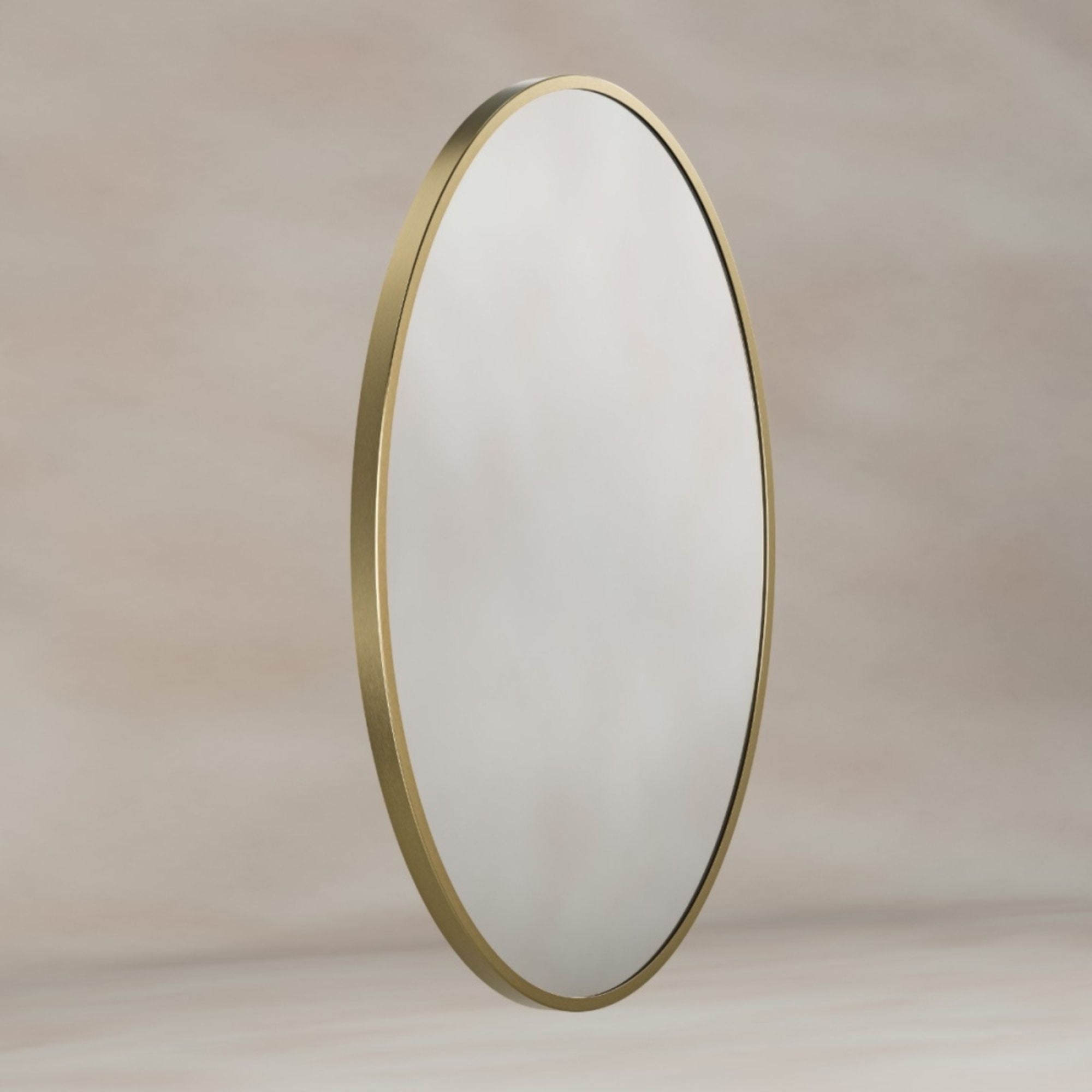 Marina Oval Bathroom Mirror Brushed Brass
