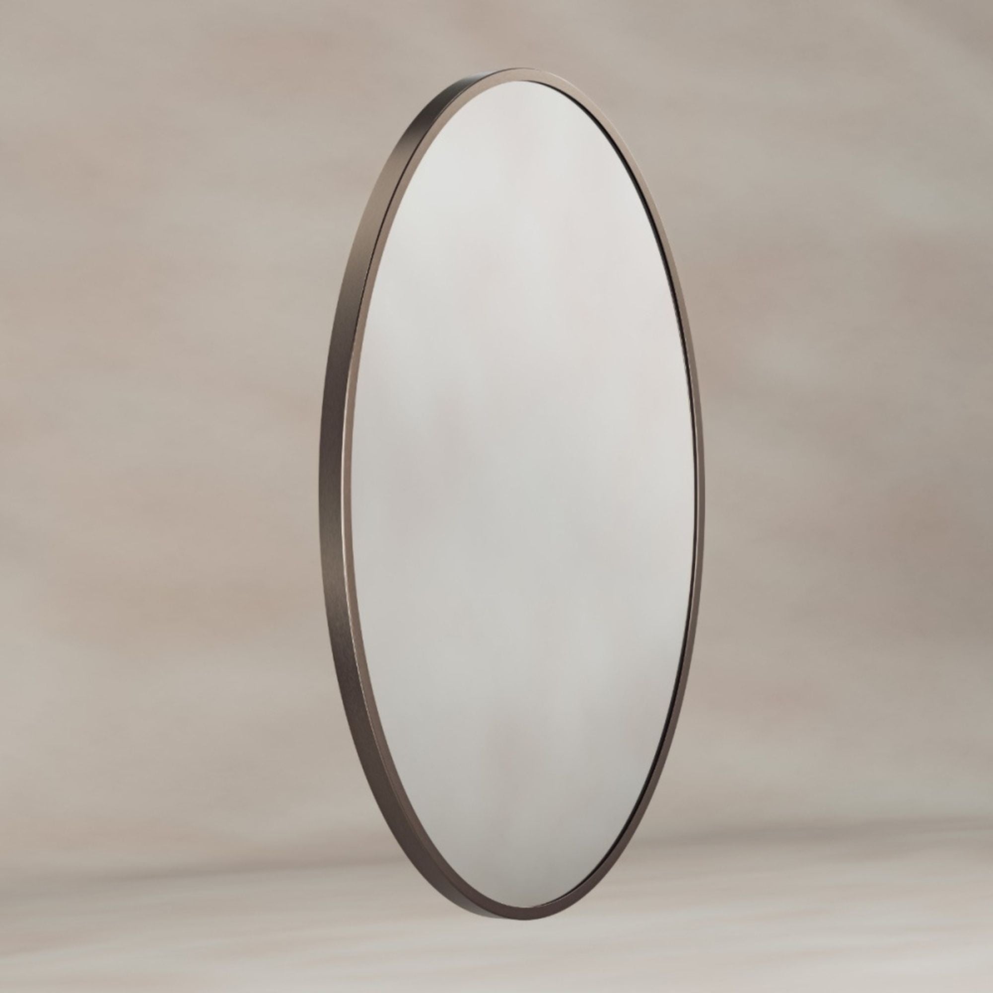 Marina Oval Bathroom Mirror Brushed Bronze