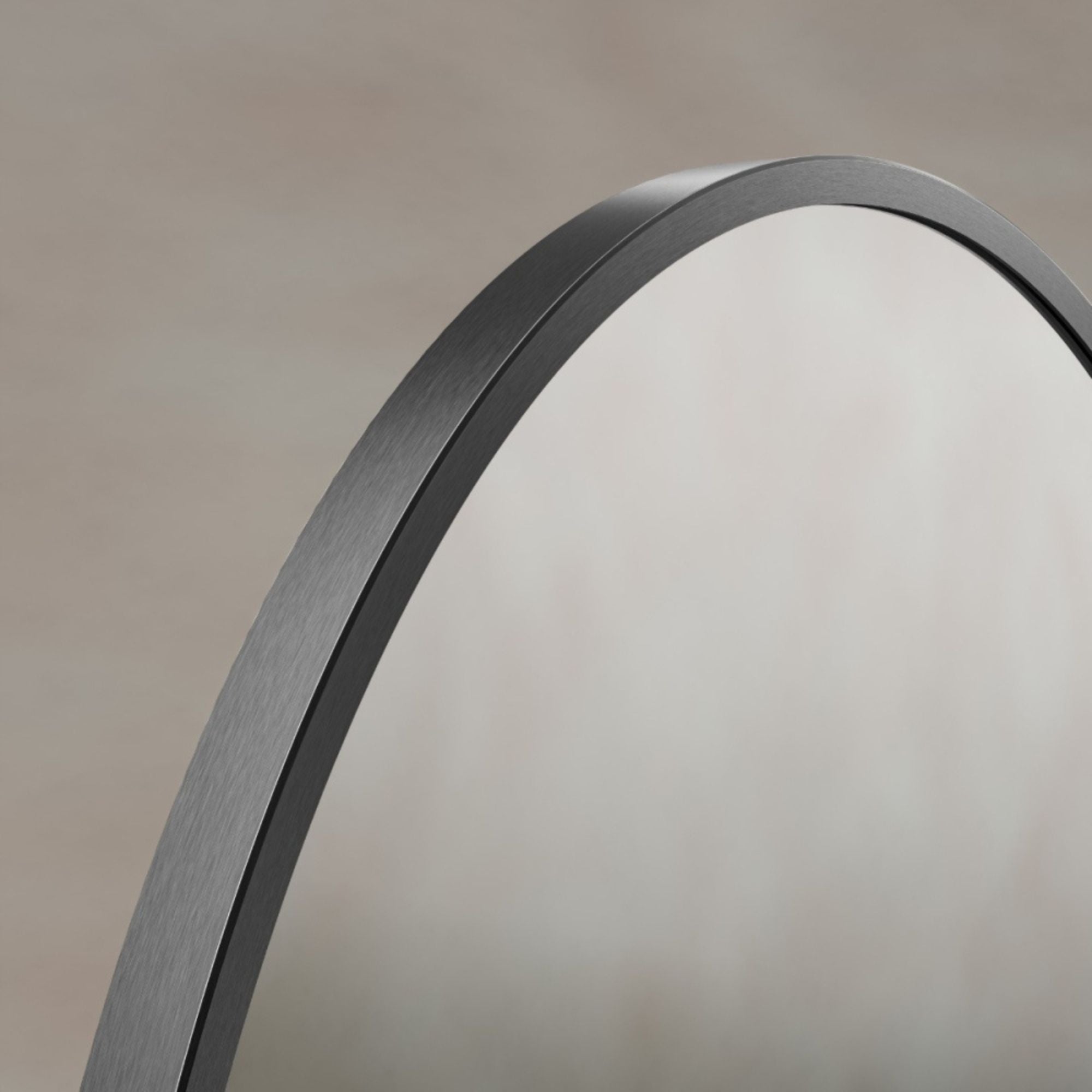 Marina Oval Bathroom Mirror Gunmetal