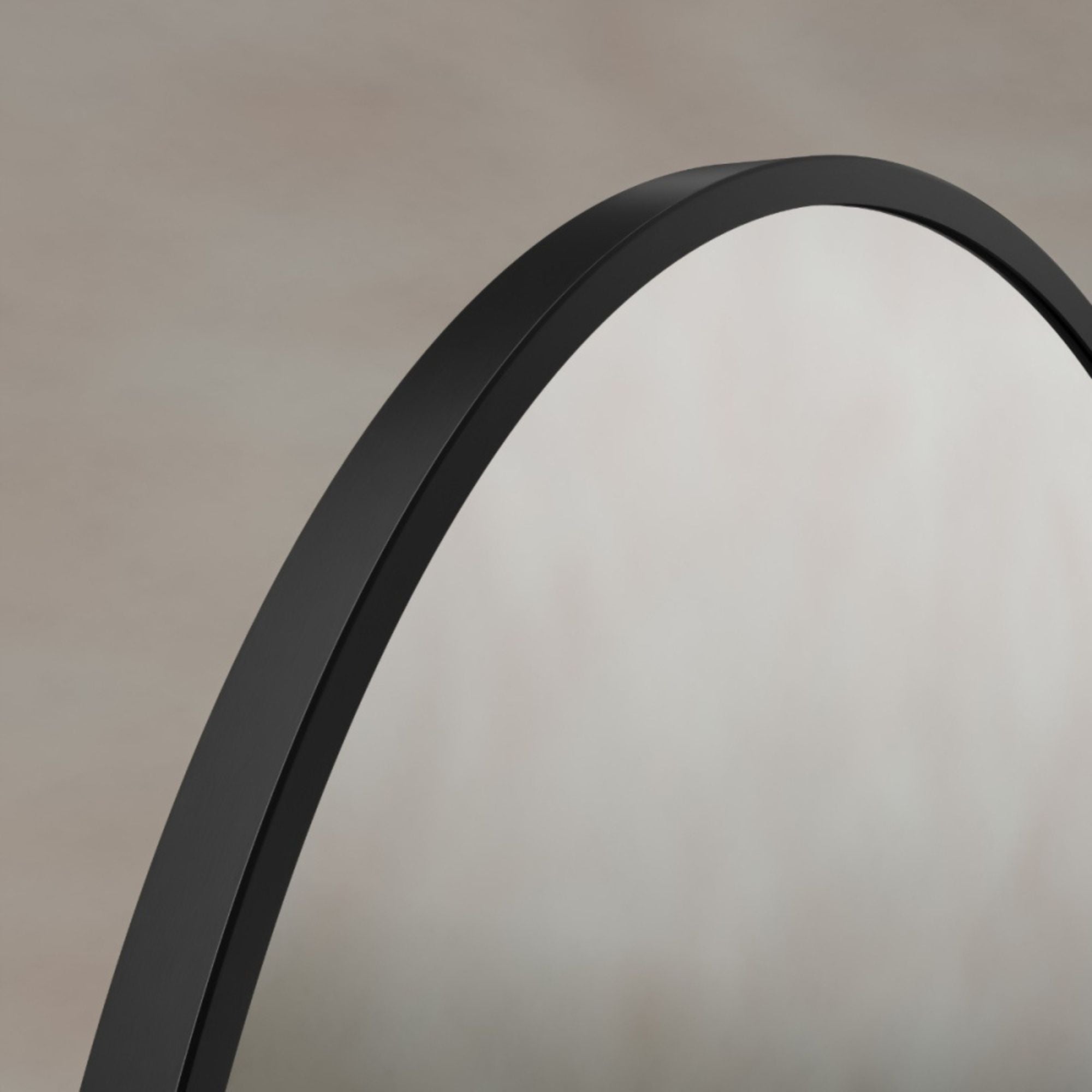 Marina Oval Bathroom Mirror Matt Black