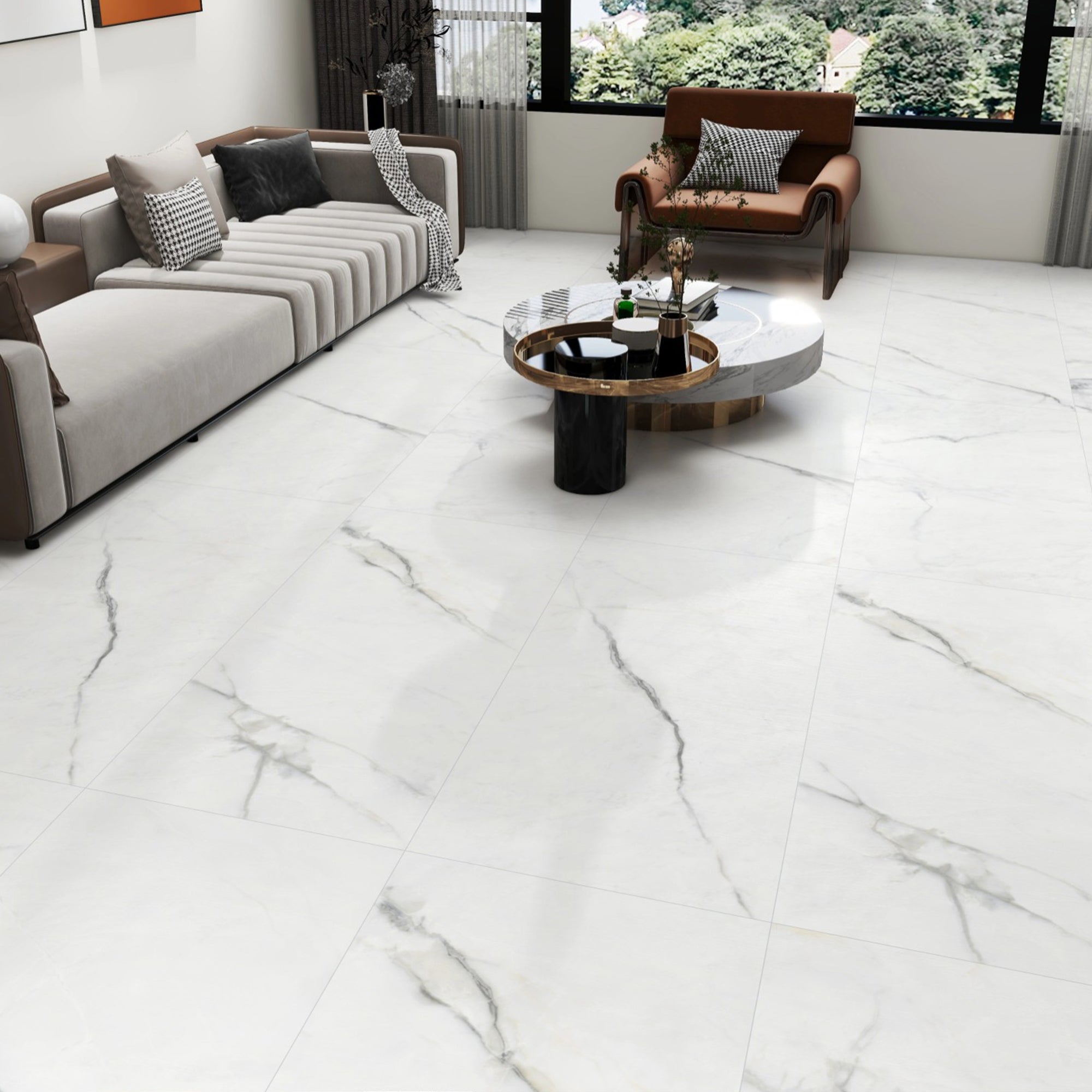 marmi bianco supremo marble effect porcelain tile 60x120cm matt