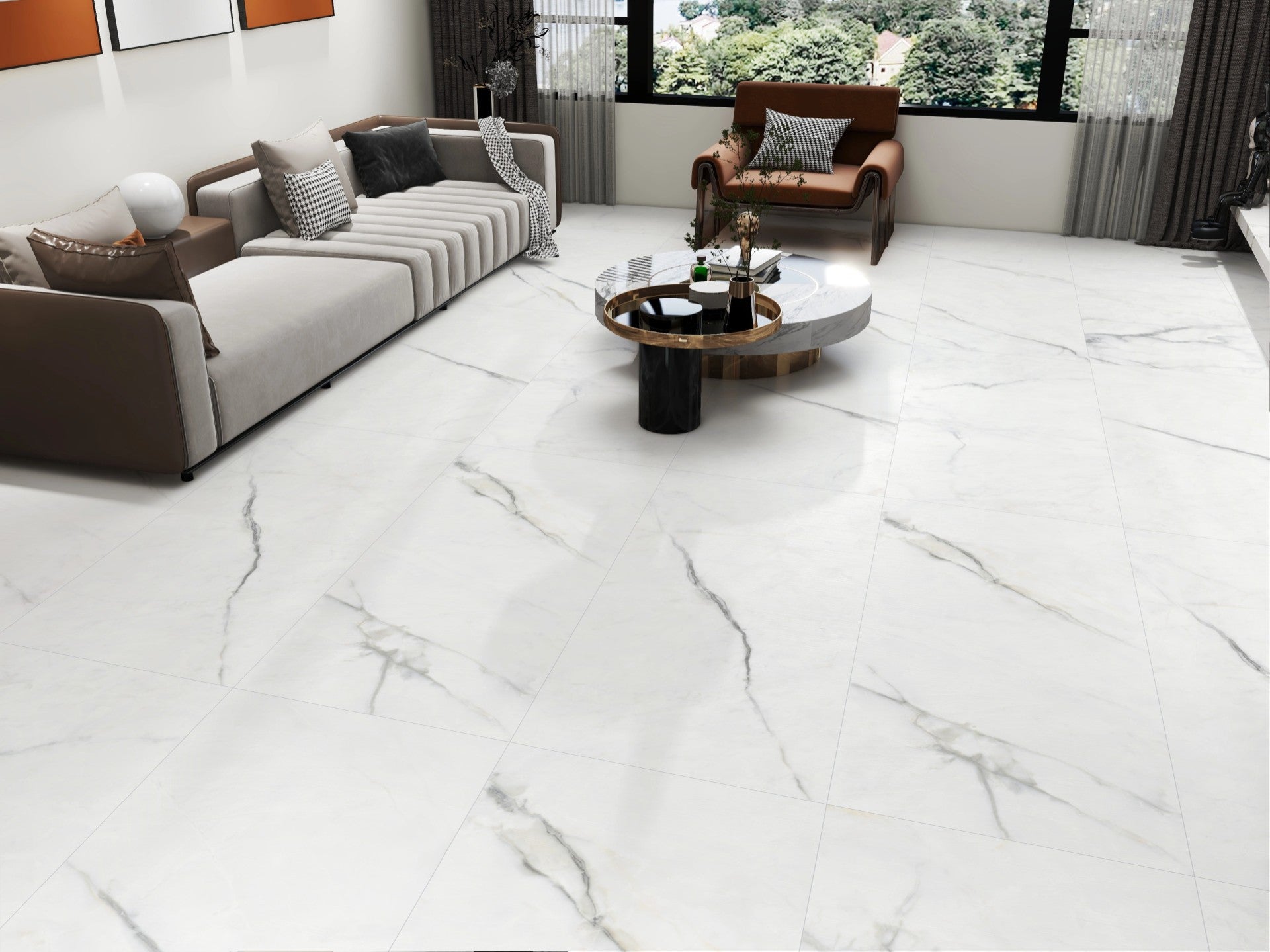 marmi bianco supremo marble effect porcelain tile 60x120cm matt