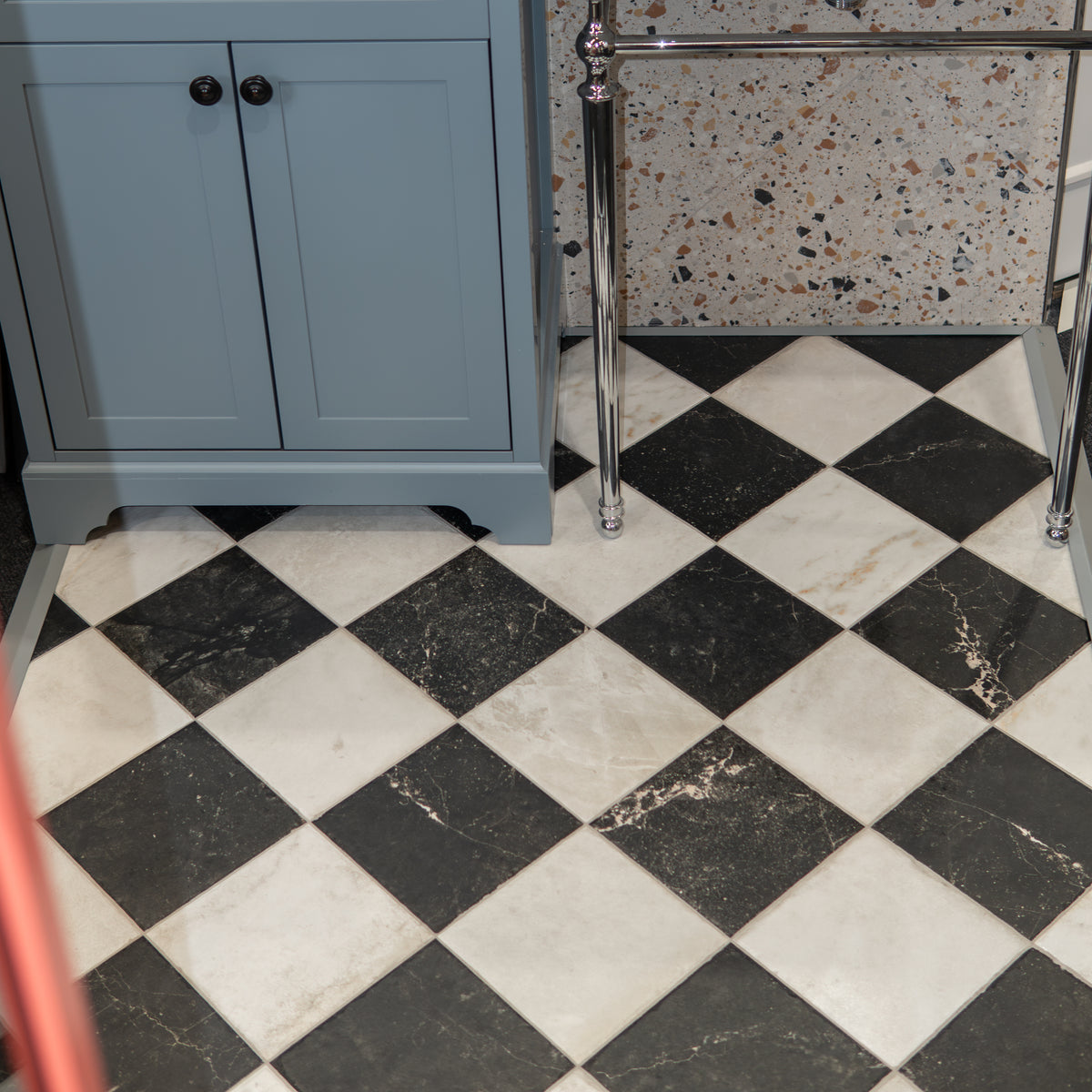 Marmi Imperiali Zenobia Black Marble Effect Porcelain Tile 20x20cm Matt