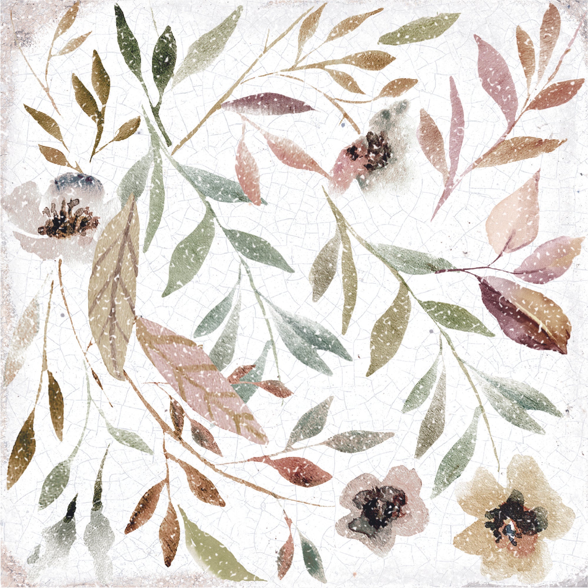 Mayolica Garden Pattern Wall Tile 15x15cm Gloss Deluxe Bathrooms