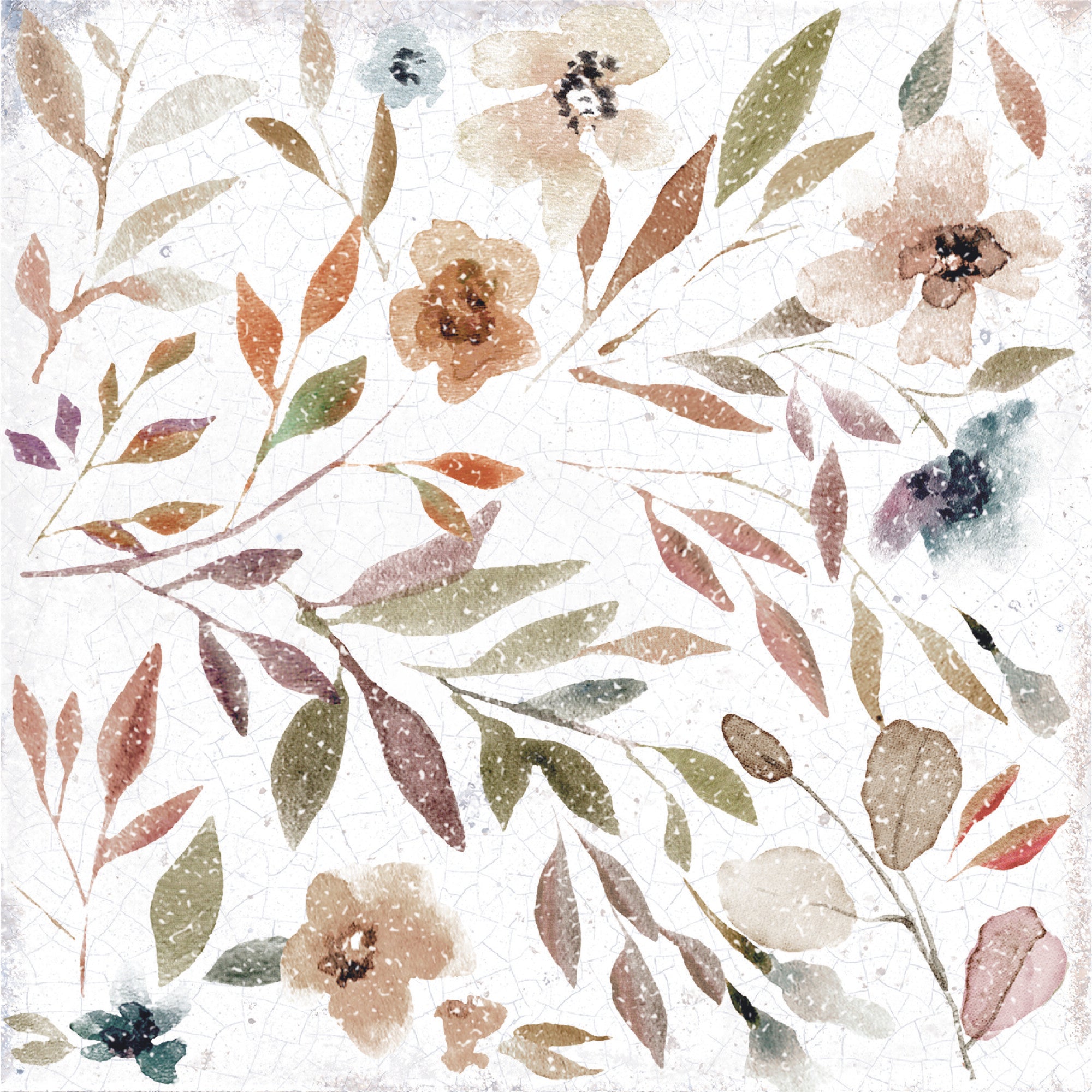 Mayolica Garden Pattern Wall Tile 15x15cm Gloss Deluxe Bathrooms