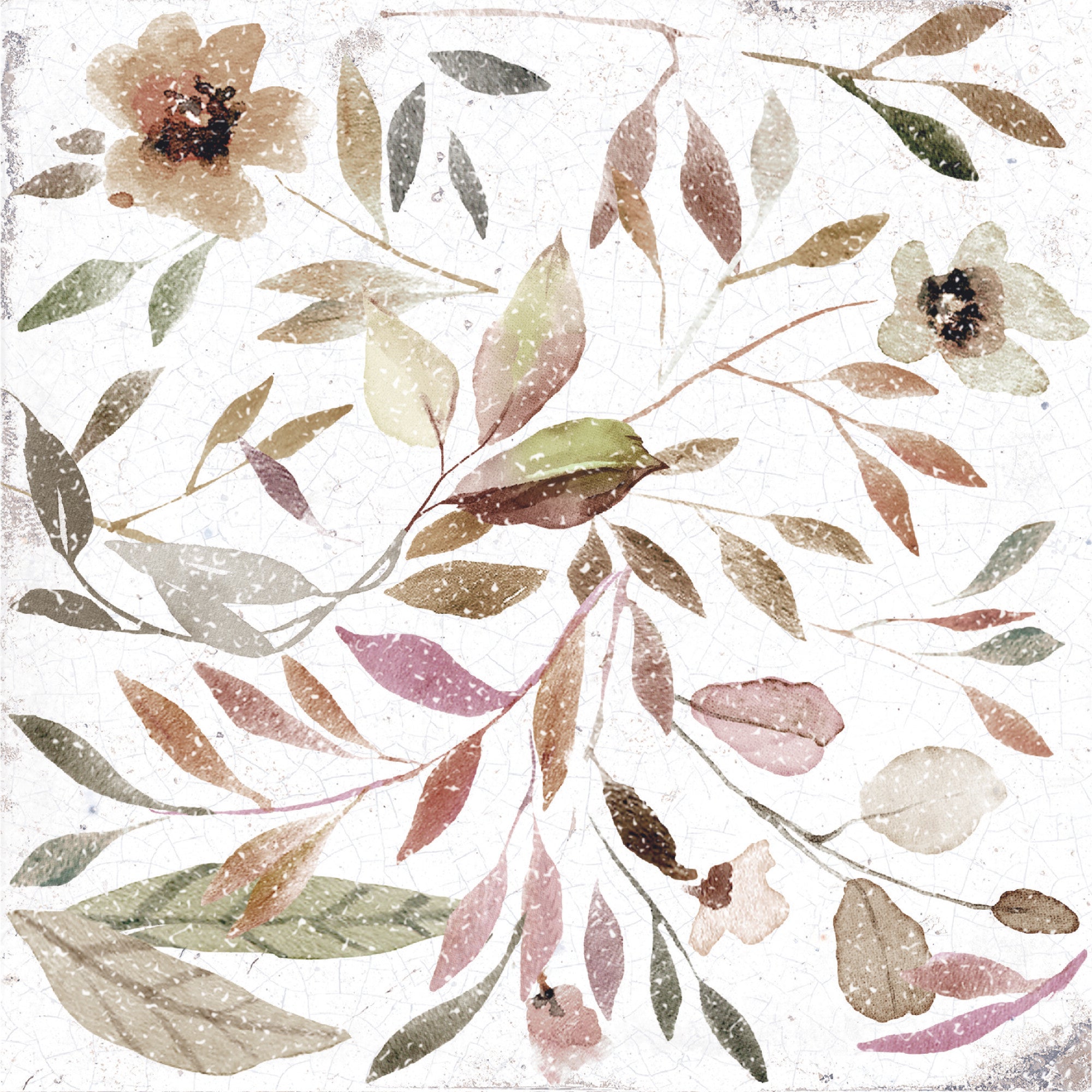 Mayolica Garden Pattern Wall Tile 15x15cm Gloss Deluxe Bathrooms