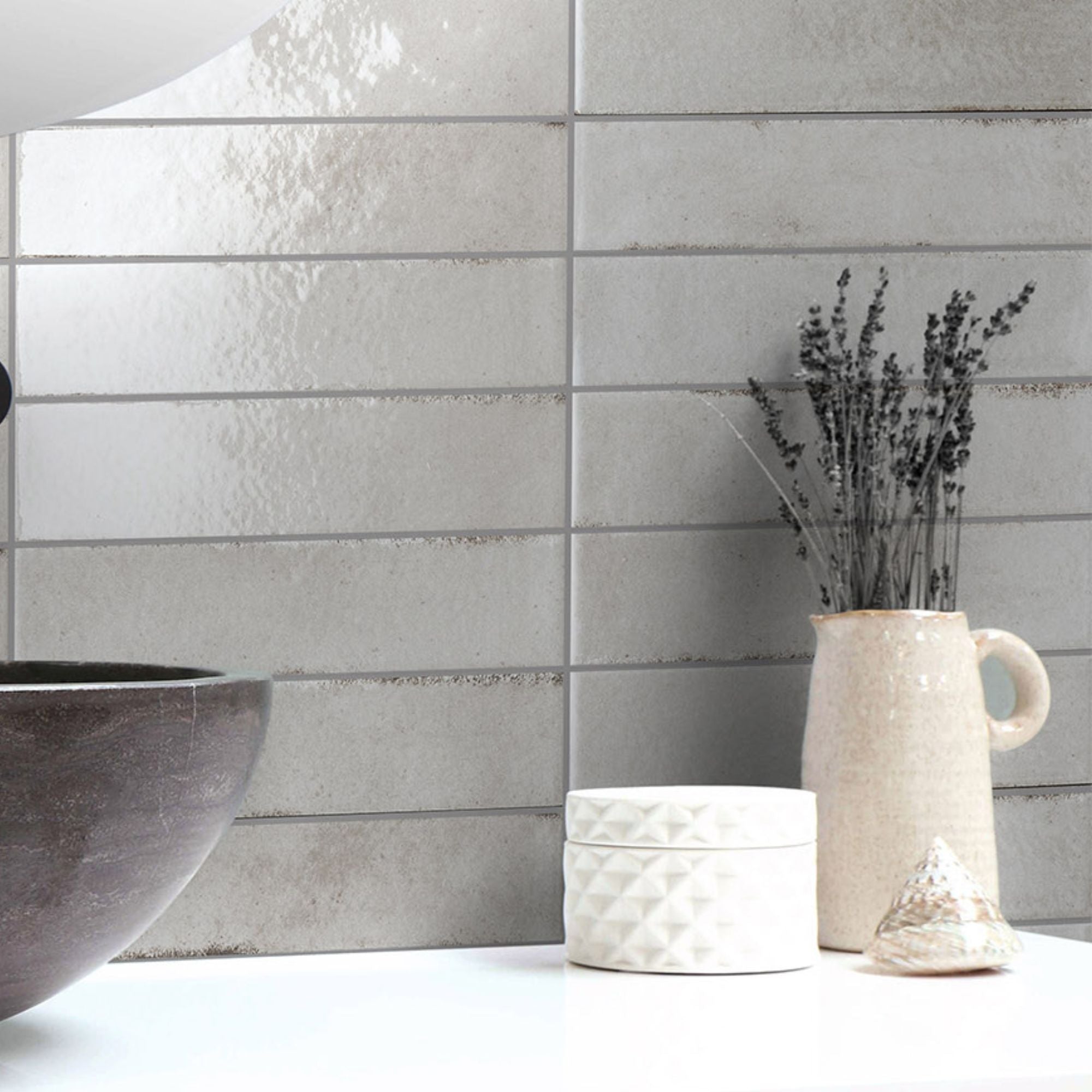 Medina Argilla Porcelain Tile 6x25cm Gloss