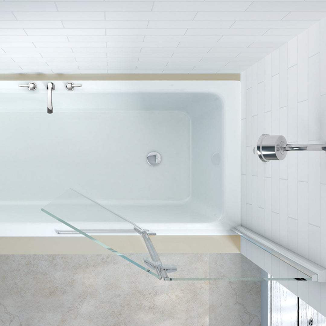 Merlyn MB7 Two-Panel Chrome Hinged Bath Screen 900x1500mm