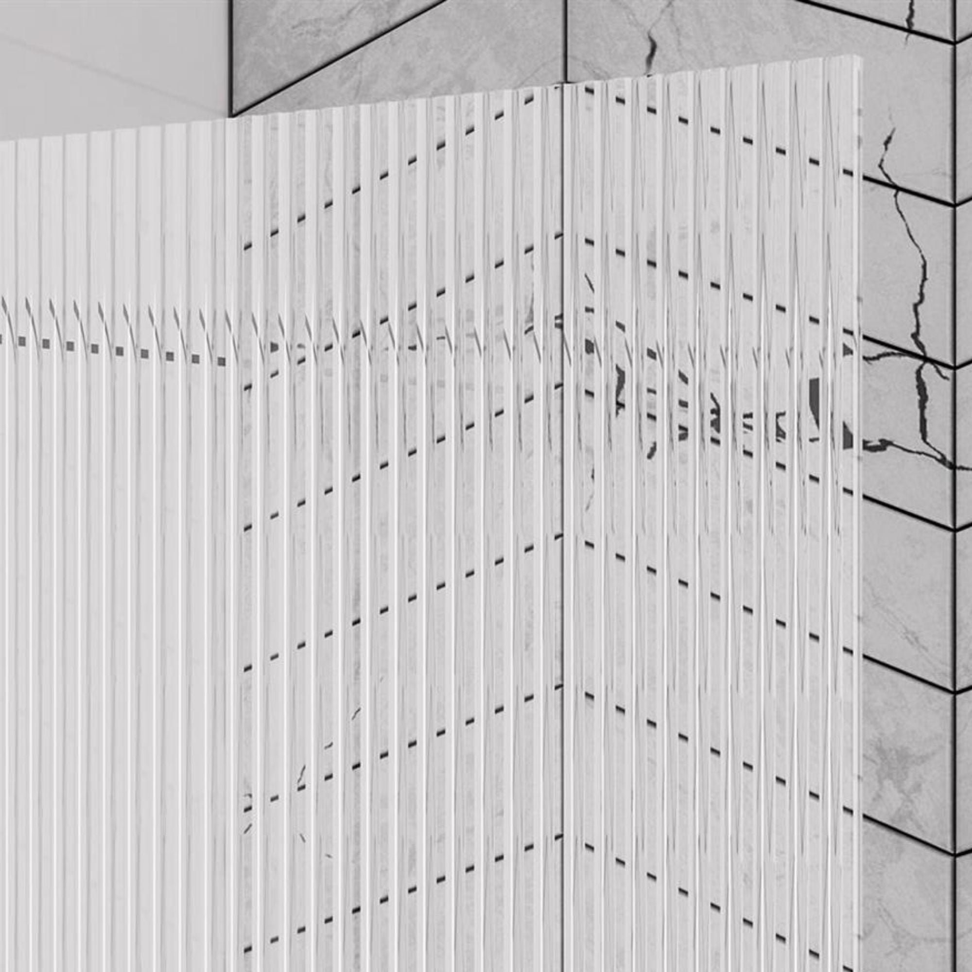 Mersey Fluted Straight Bath Screen