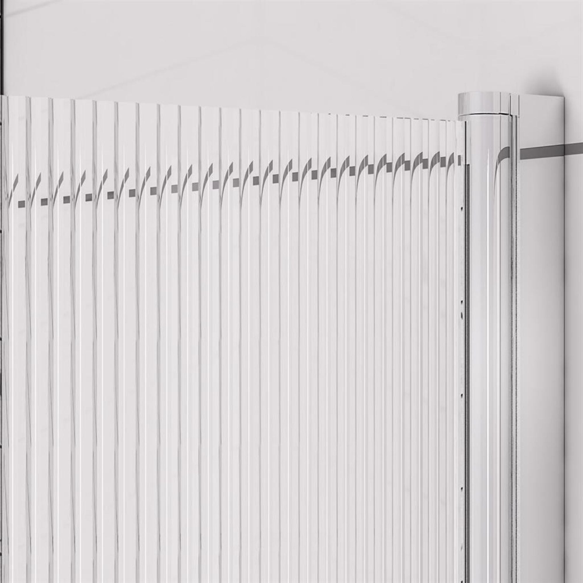 Mersey Fluted Straight Bath Screen Right Hand
