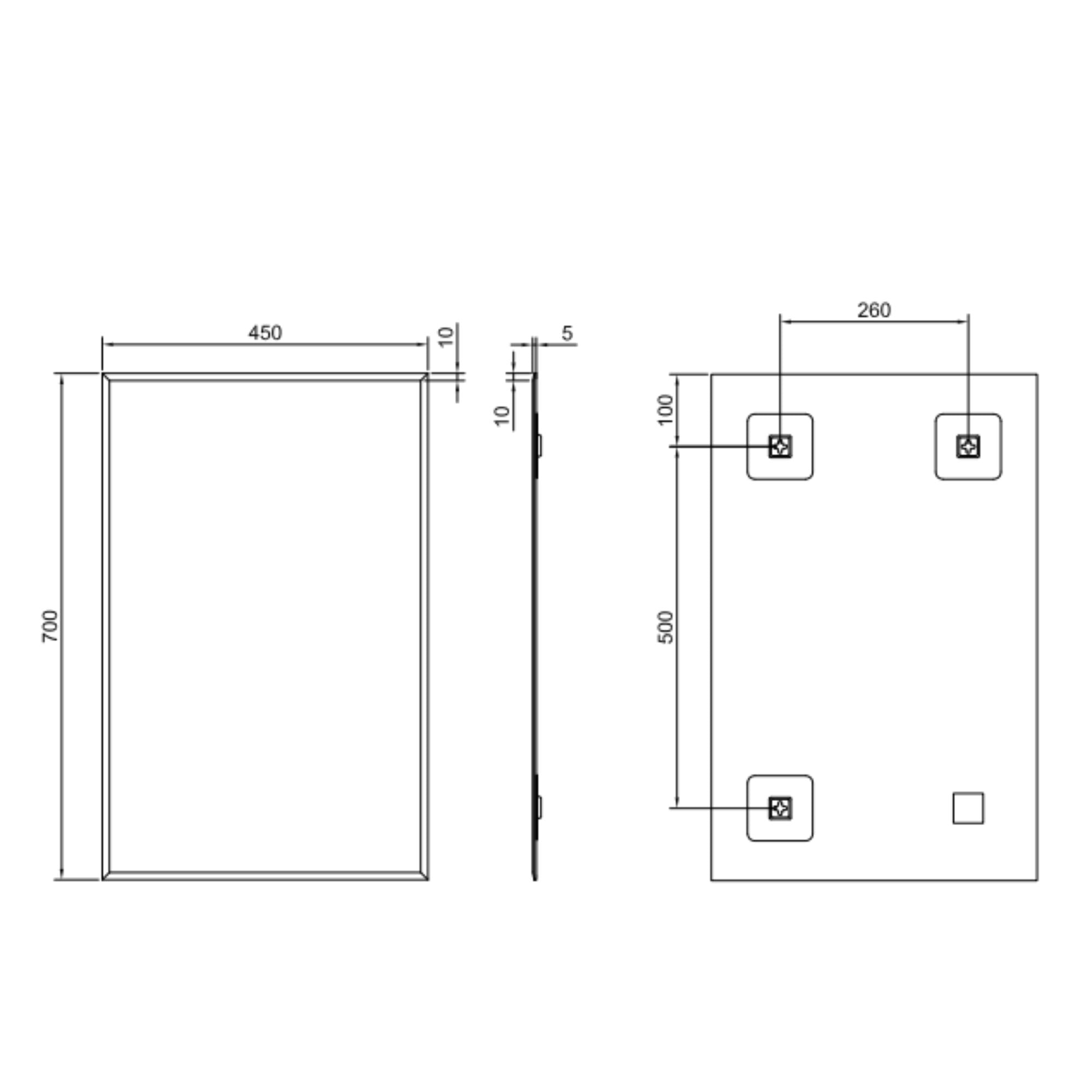 Deluxe Erin 45 Bathroom Mirror Deluxe Bathrooms